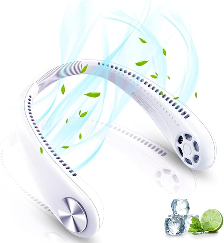 SLuB Neck Fan, Portable Neck Fan Rechargeable, Sil...