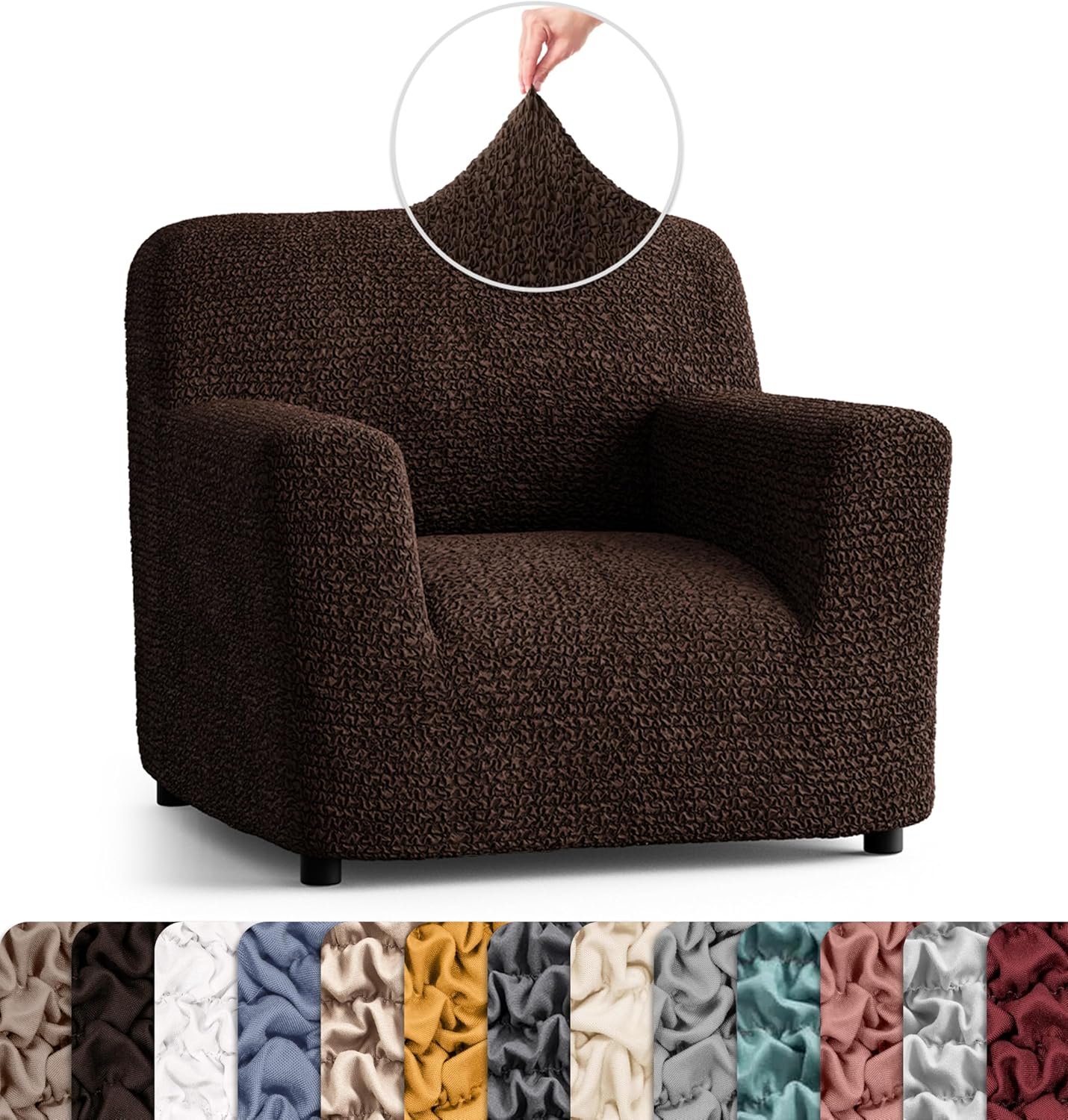 PAULATO BY GA.I.CO. Chair Cover - Armchair Cover - Armchair Slipcover - Soft Pol...