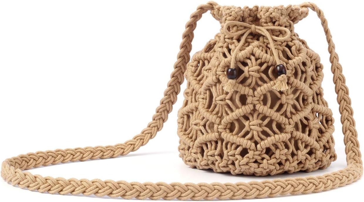 CHIC DIARY Women Straw Crossbody Bag Handmade Woven Beach Bohemian Shoulder Purs...