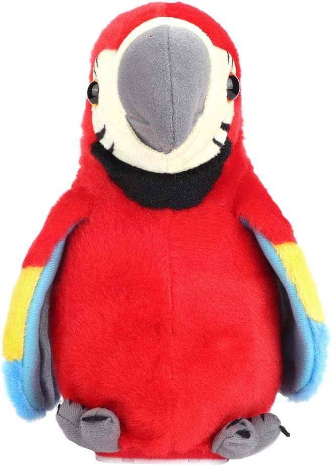 Biitfuu Electric Talking Parrot Plush Bird Repeats What You Say Cartoon Cute Sou...