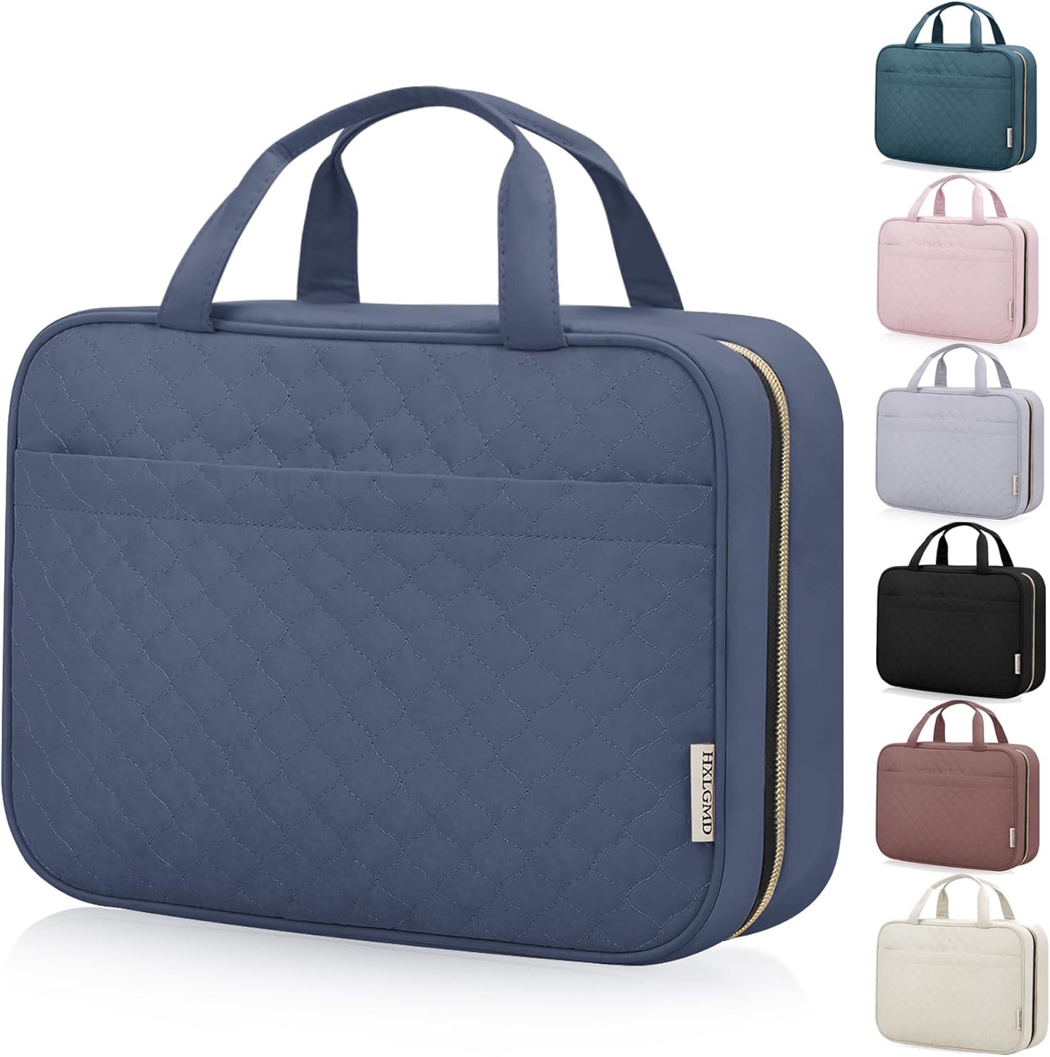 Travel Toiletry Bag for Women, Portable Makeup Cosmetic Bag with Hanging Hook, T...