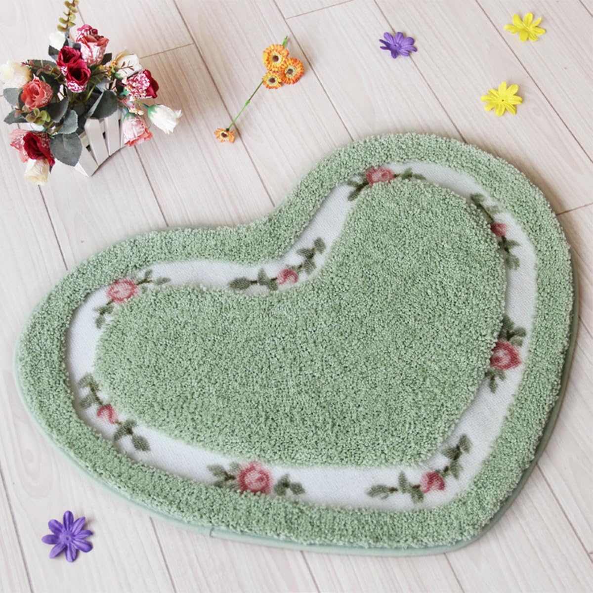 powerking Beautiful Floral Area Rugs for Living Room Bedroom, Ultra Soft Bathroo...