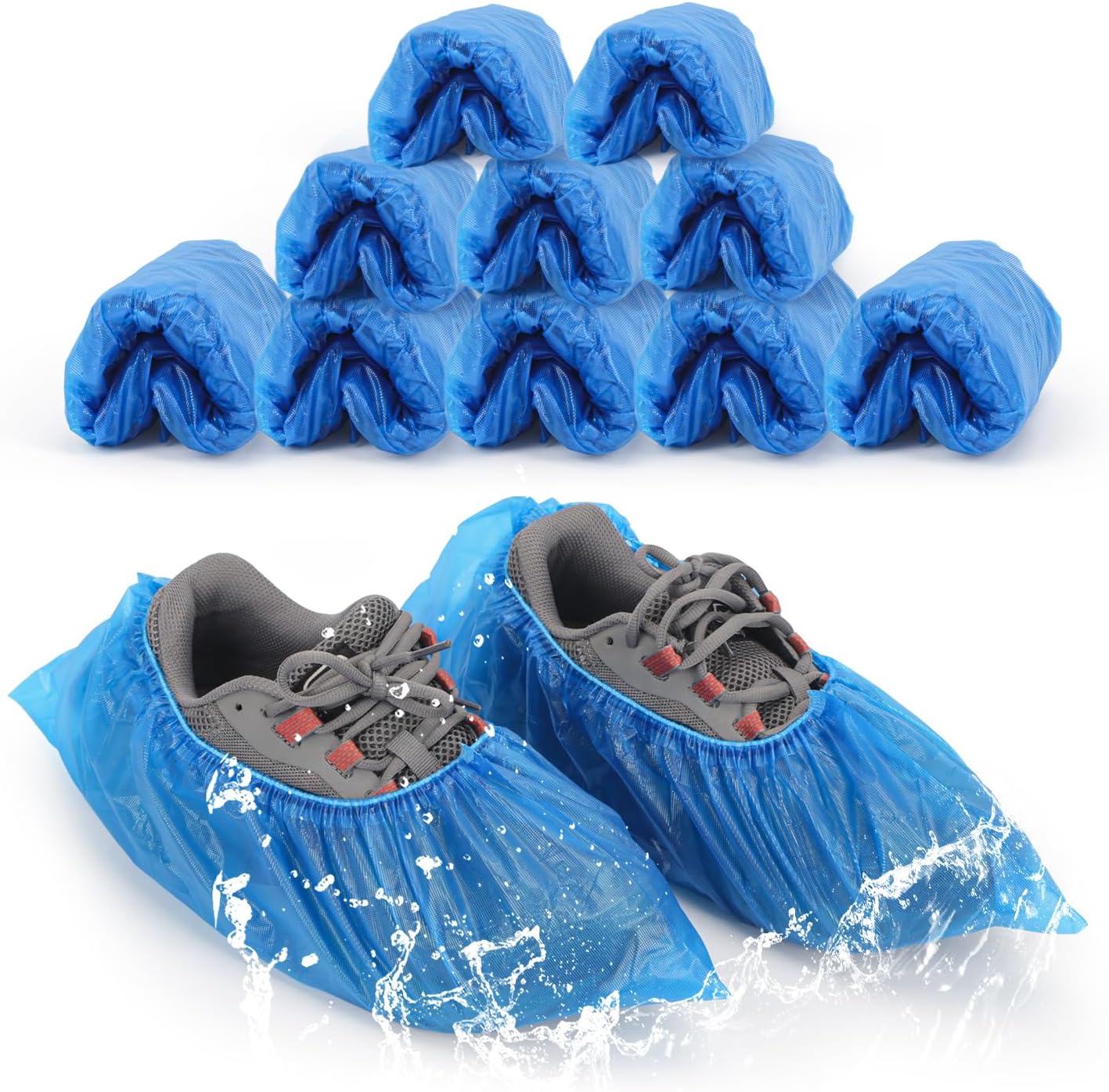 Skycase Disposable Shoe Covers,100 Pack(50 Pairs) Boot Covers Non-Slip for Indoo...