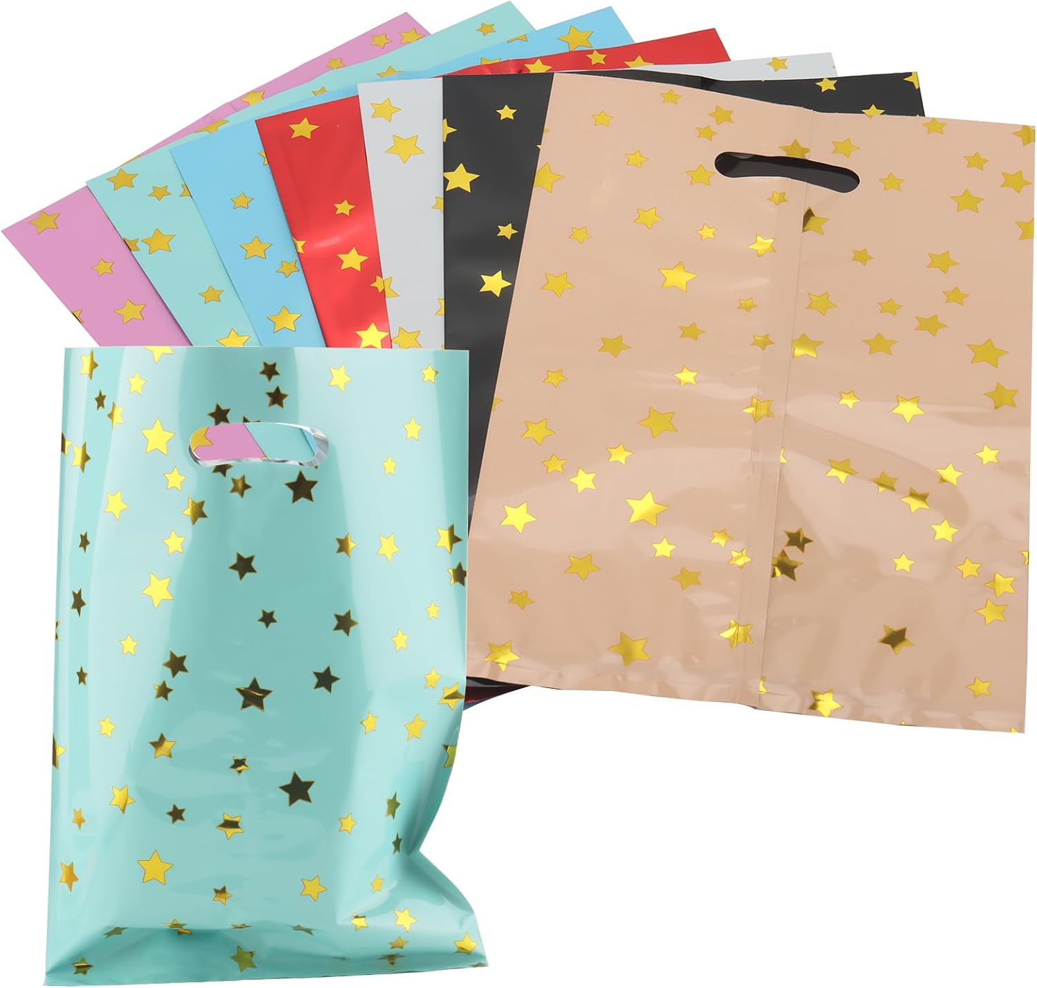 Best MAHIONG Foil Party Gift Bags, Special 140 Pcs Candy Bags with Handle, Uniqu...