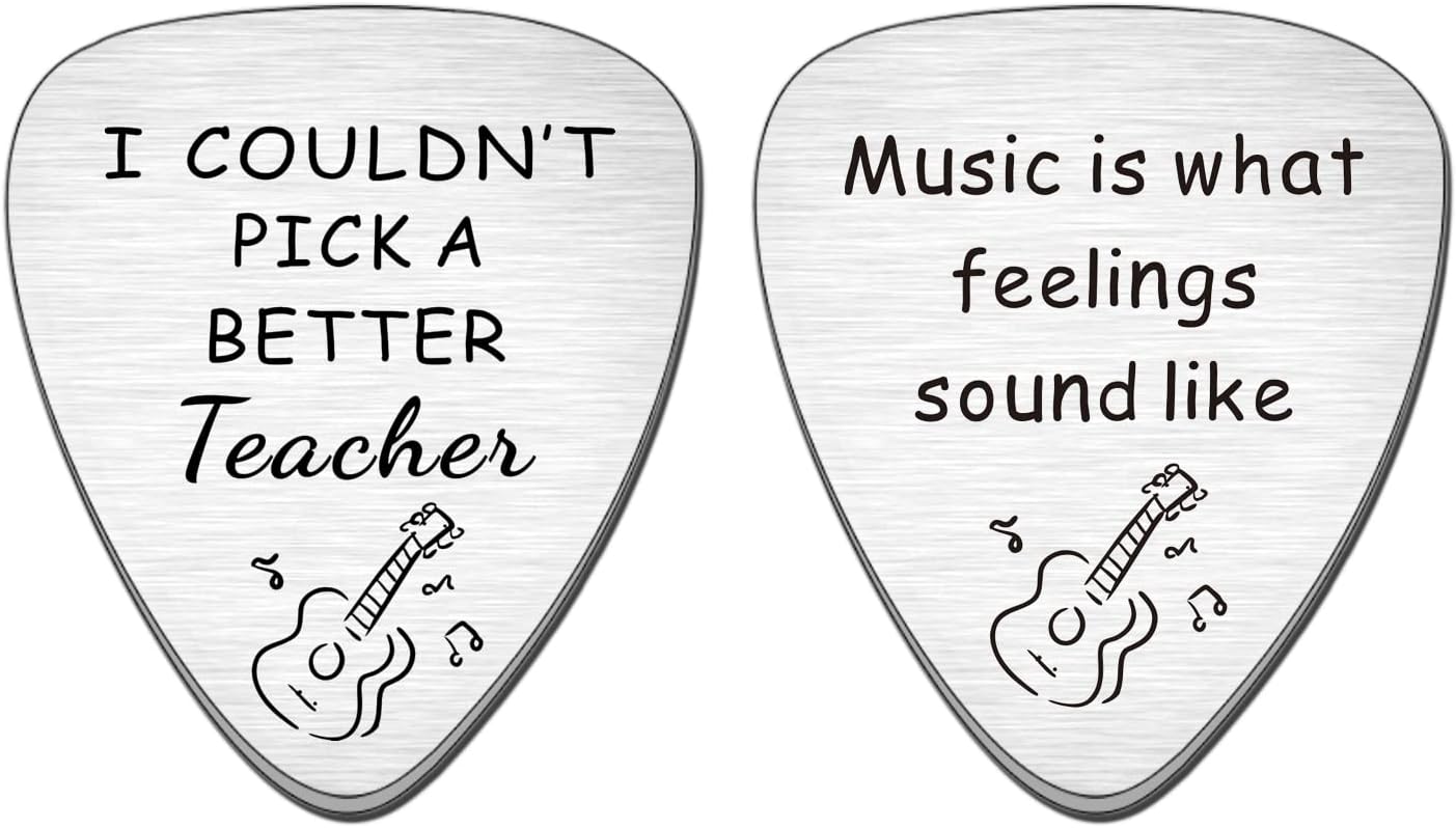 JMIMO Music Teacher Gifts Guitar Pick Thank You Teacher Gifts for Women Men Grad...