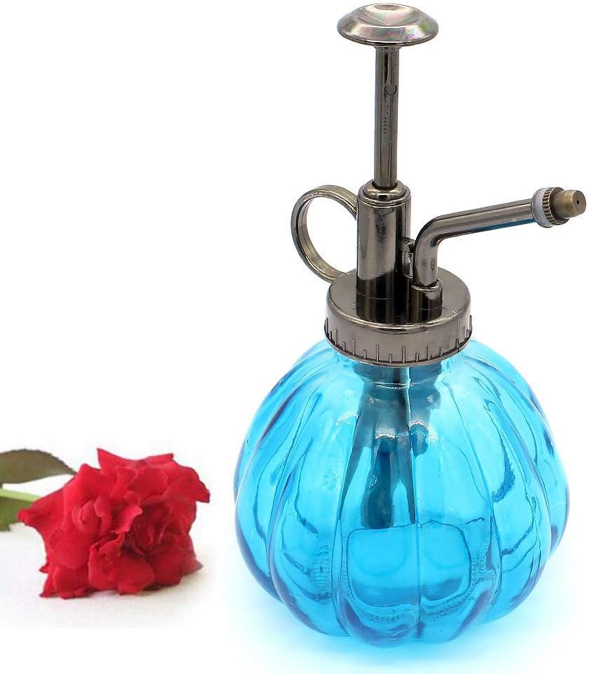 Bemodst® 1 PC Glass Watering Can Pot Vintage Plant Mister Brass Pressure Sprayer...