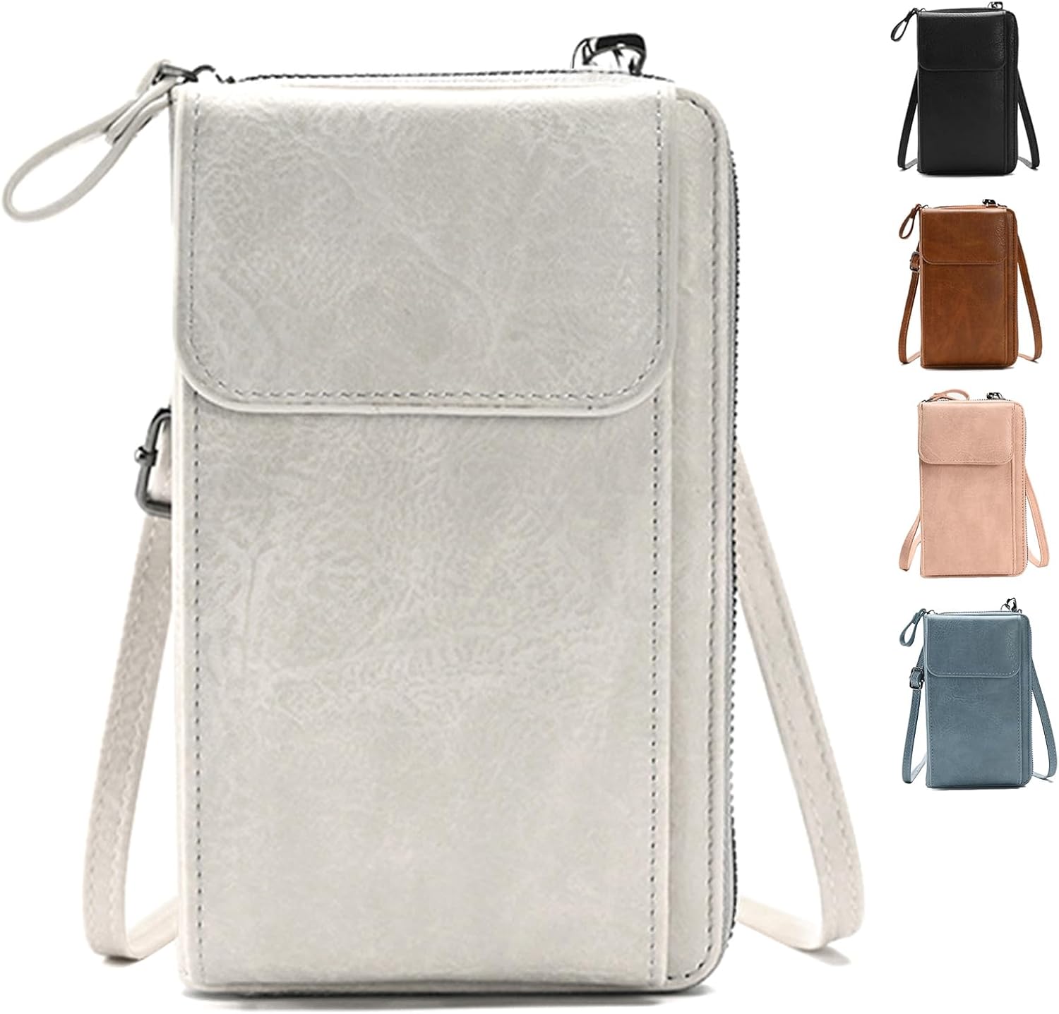 LOCCY Crossbody Phone Bag for Women, PU Leather Ladies Cross Body Handbags Mobil...