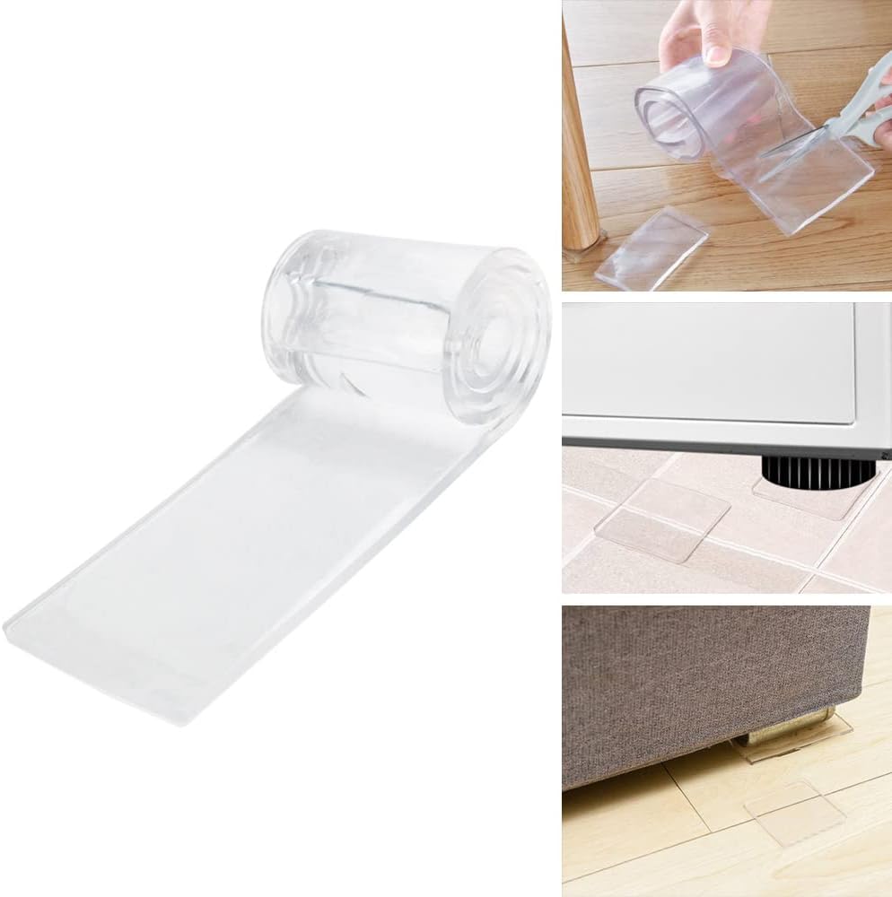 ZACUDA Large Anti Vibration Feet Pads, Self Adhesiv PU Anti Slip Mat Transparent...