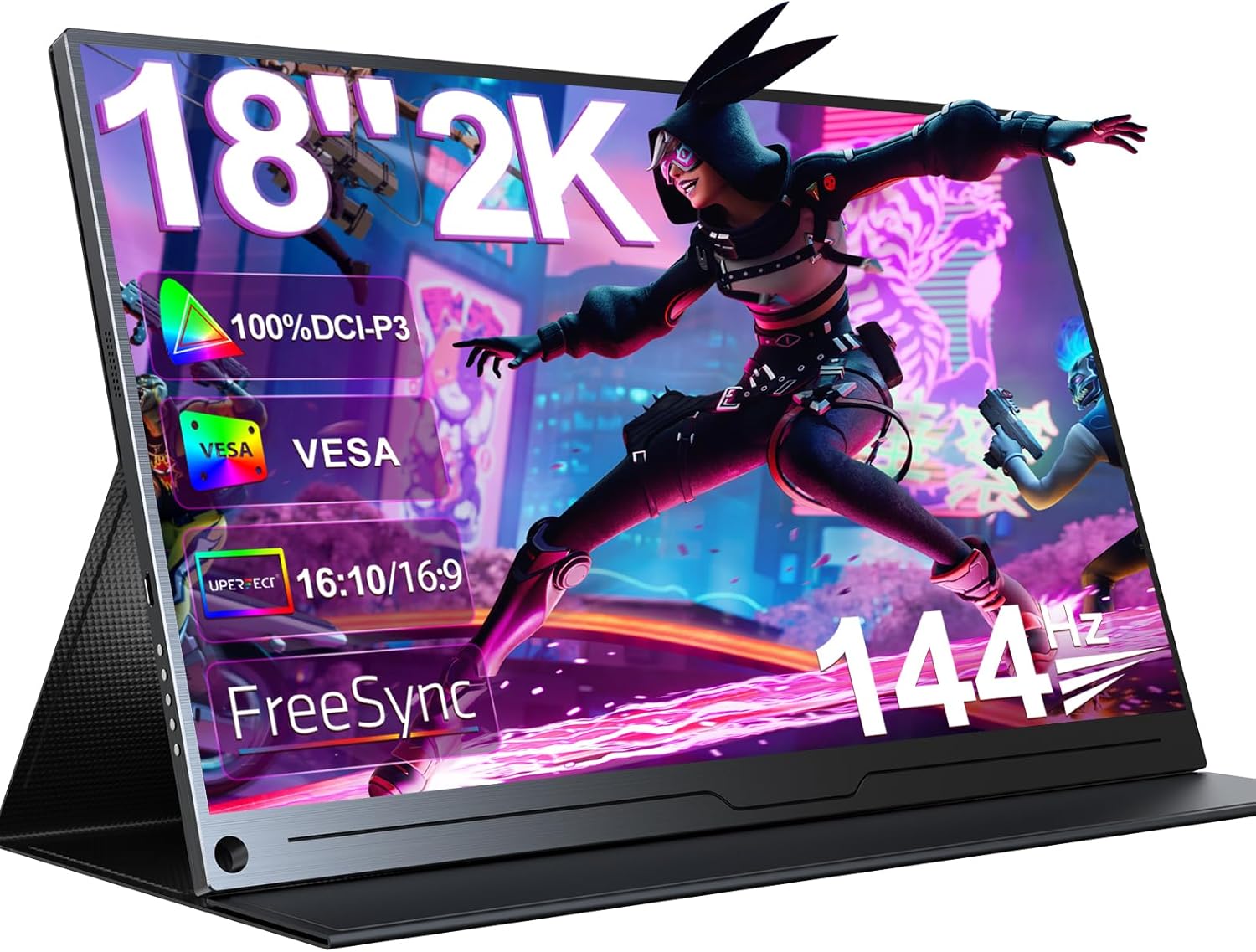 UPERFECT Gaming Monitor 144Hz 18 Inch Portable Mon...