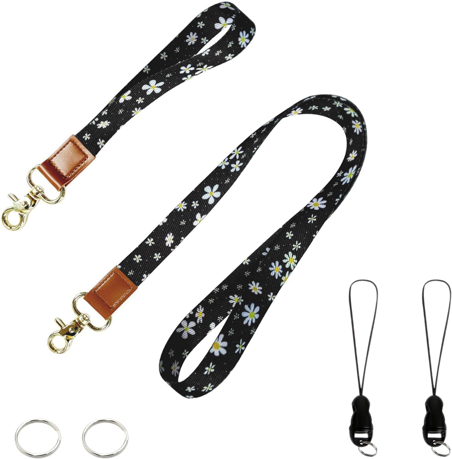 paitok Neck Lanyard & Wrist Lanyard Strap Set with Metal Clasp personalised lany...