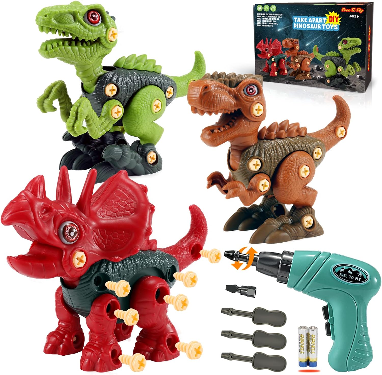 FREE TO FLY Dinosaur Toys Gifts for 3 4 5 6 7 8 Ye...