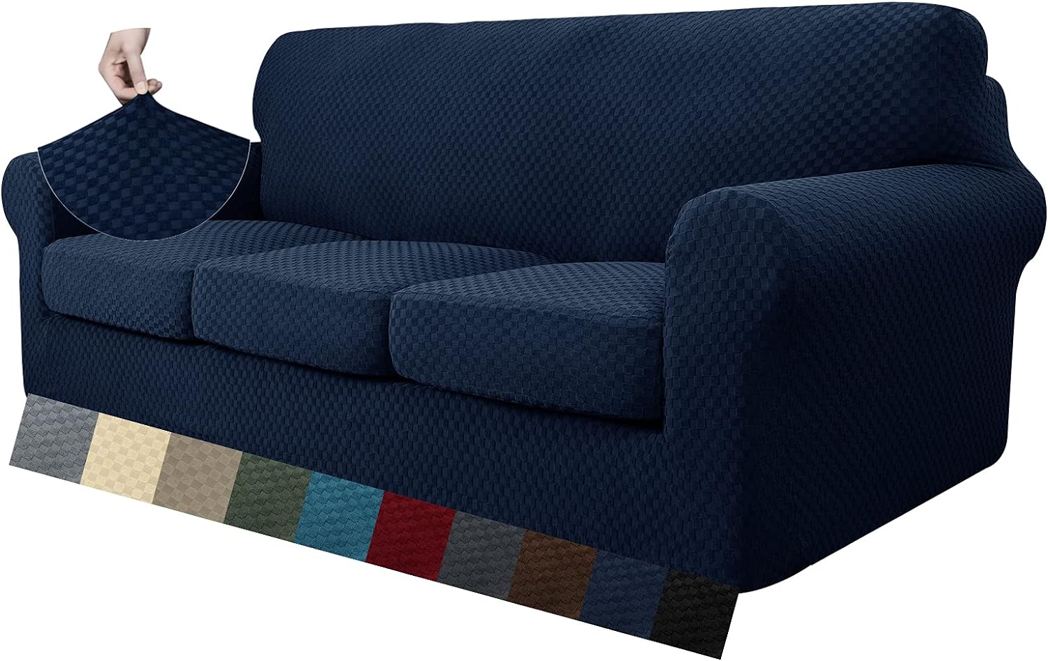 MAXIJIN 4 Piece Newest Jacquard Extra Large Couch Covers for 3 Seater Super Stre...