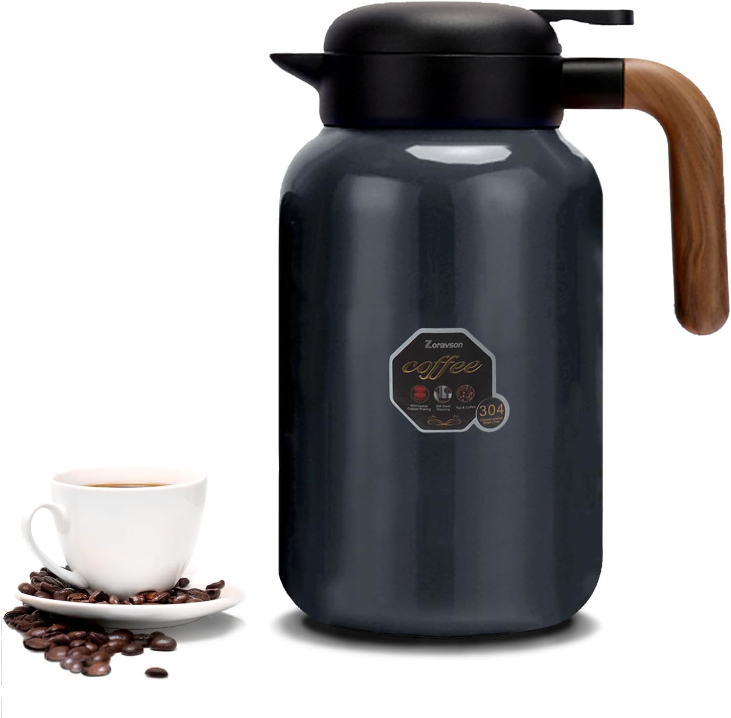 Best Coffee Thermal Carafe Jug, Special 2.0 Litre Stainless Steel Vacuum Insulat...