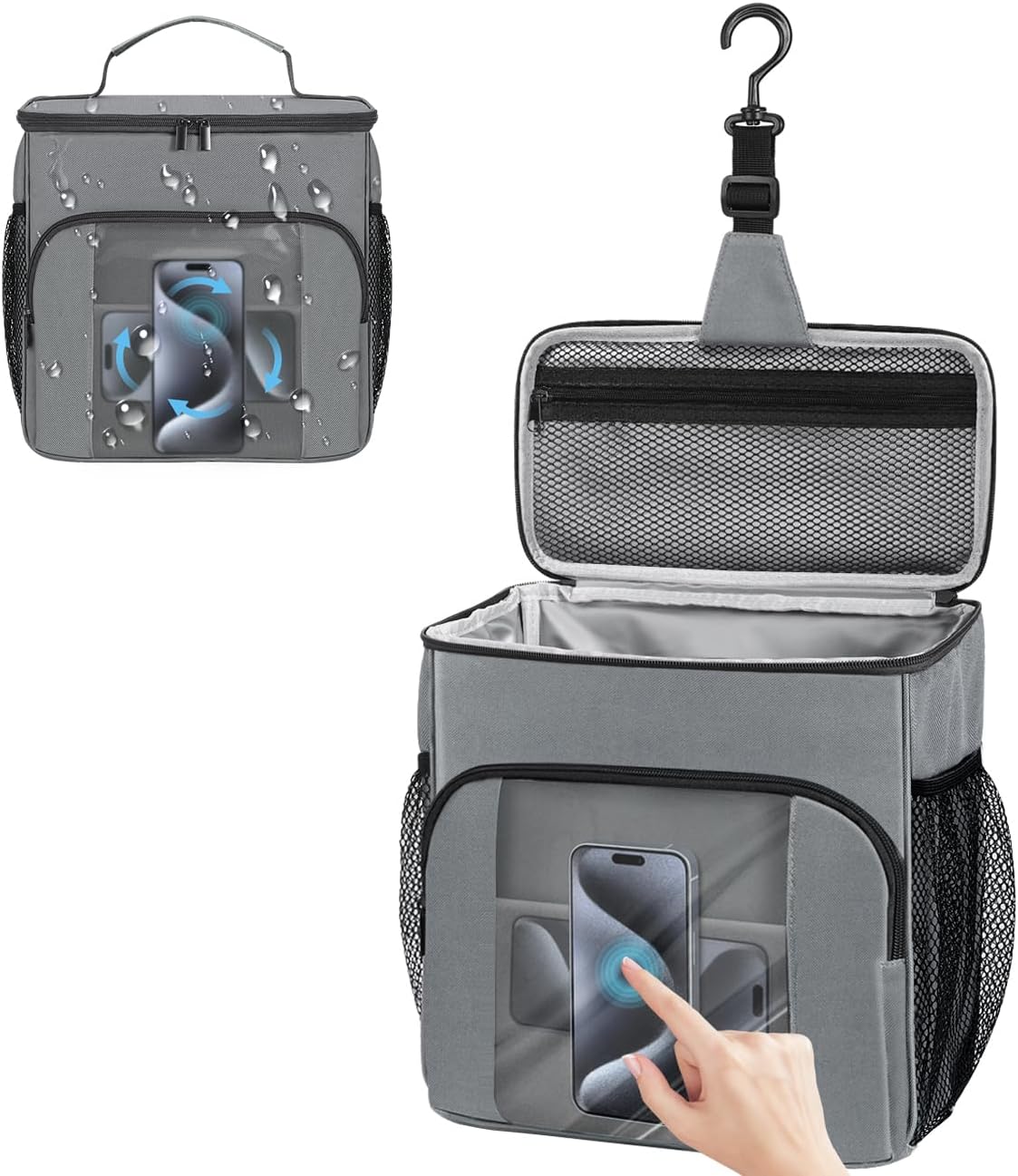 Shinowa Shower Caddy Bag, Portable Large Shower Organiser with Phone Bag, Waterp...