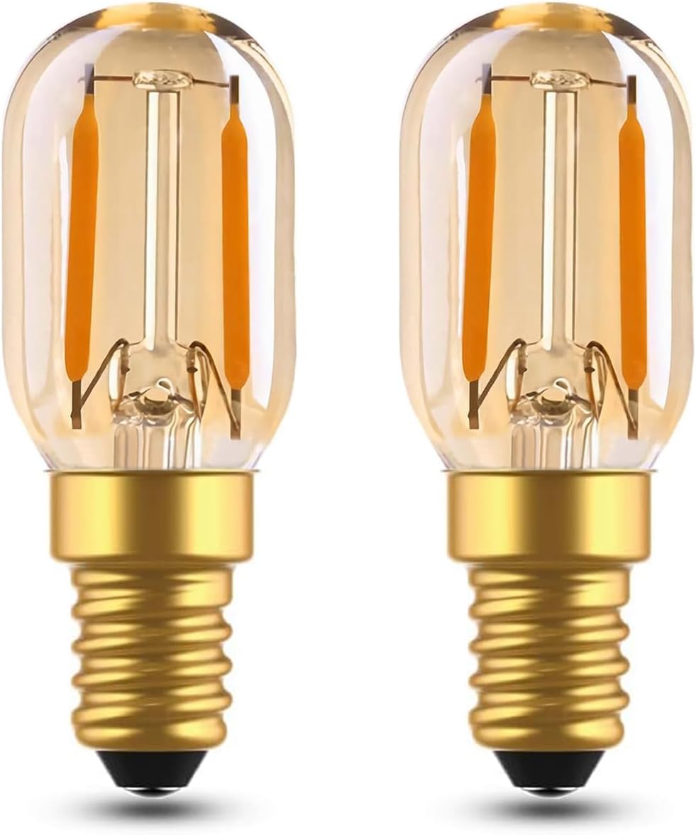 EASYIVY E14 LED Night Light Bulb 1W, Amber Glass SES Small Edison Screw Vintage...