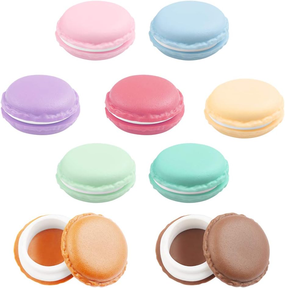 Chudian 18 Pieces Mini Macaron Storage Cases, Colorful Macaron Shape Storage Box...