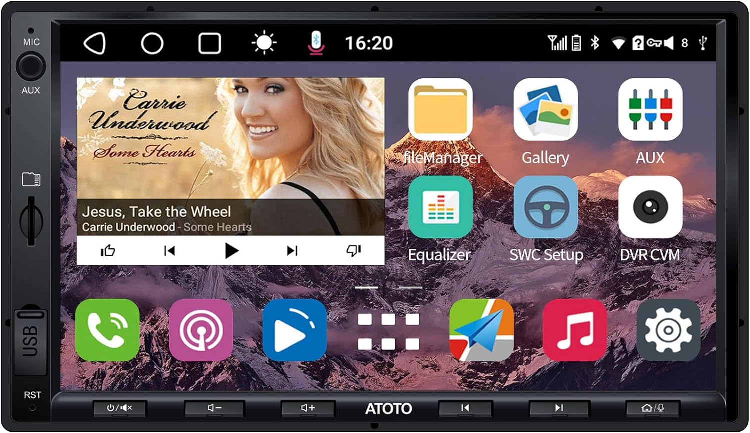 [New] ATOTO S8G2A74SD Standard 7 inch Double-DIN Car Stereo Android in-Dash Navi...