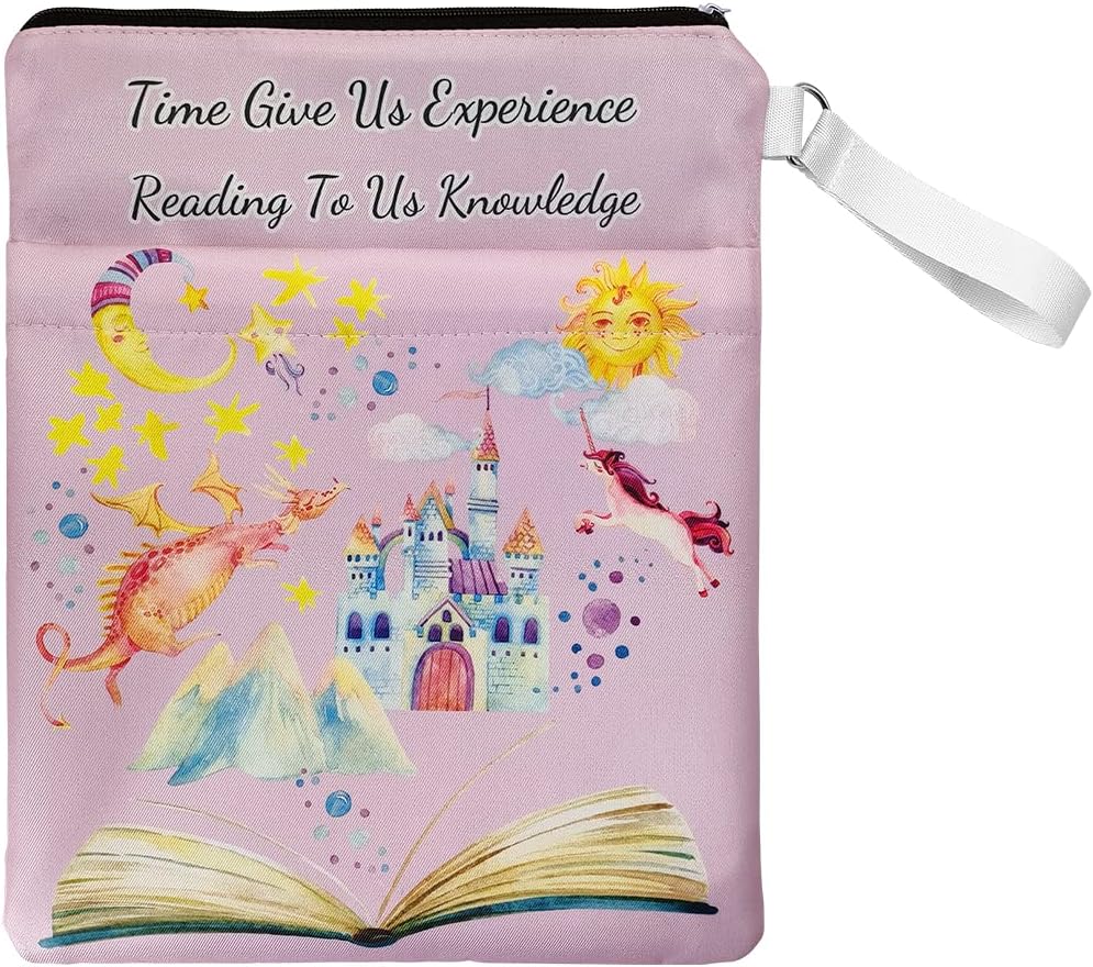 Book Sleeve with Zipper and Front Pocket,Book Cove...