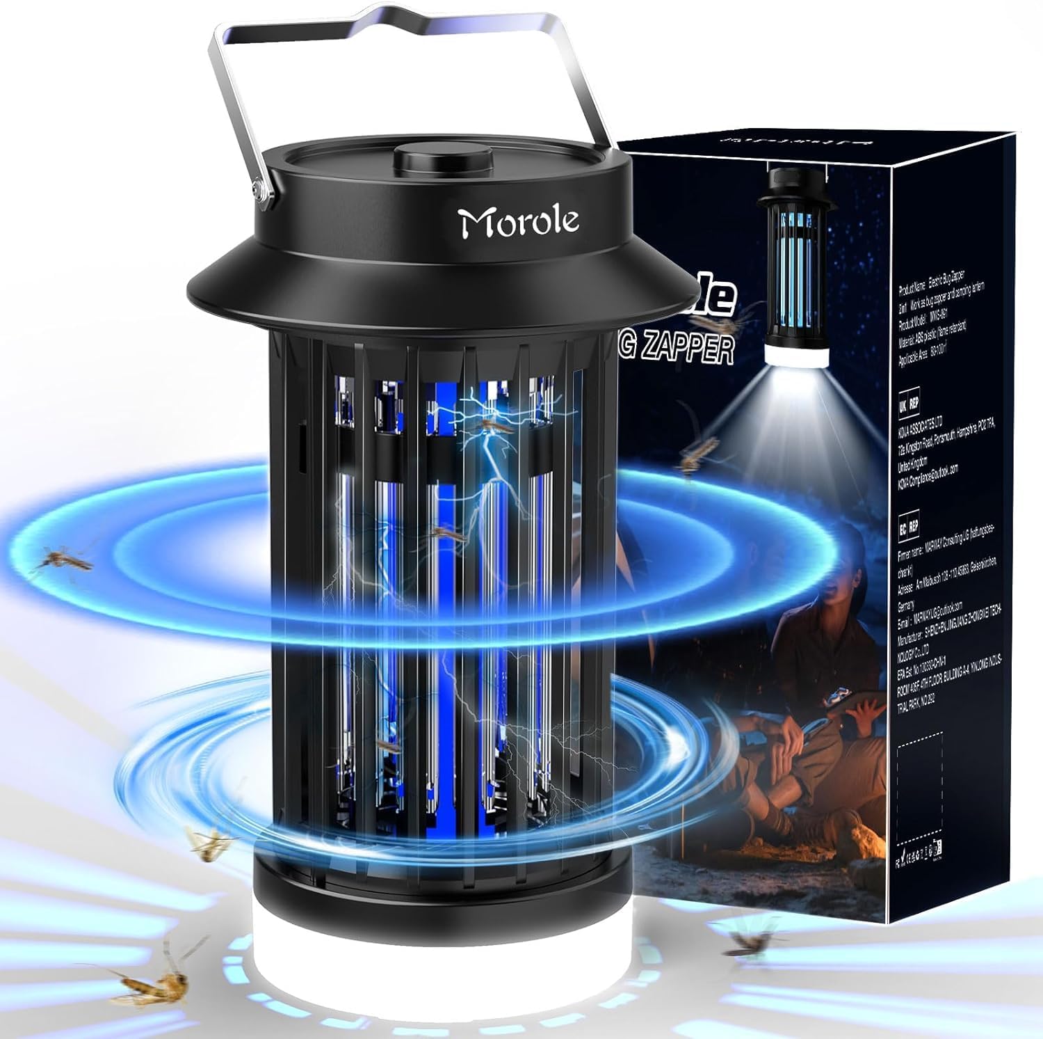 Best Bug Zapper for Indoor Outdoor, Special Rechargeable Mosquito Zapper with LE...