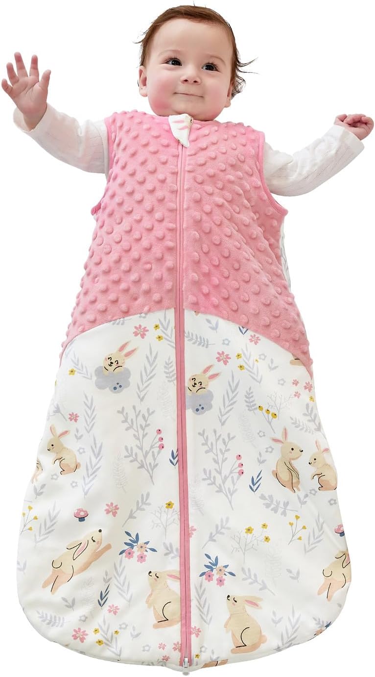 TURMIN Baby Sleeping Bag, 1.5 TOG Toddler Sleep Sack with 2-Way Zipper Sleeveles...