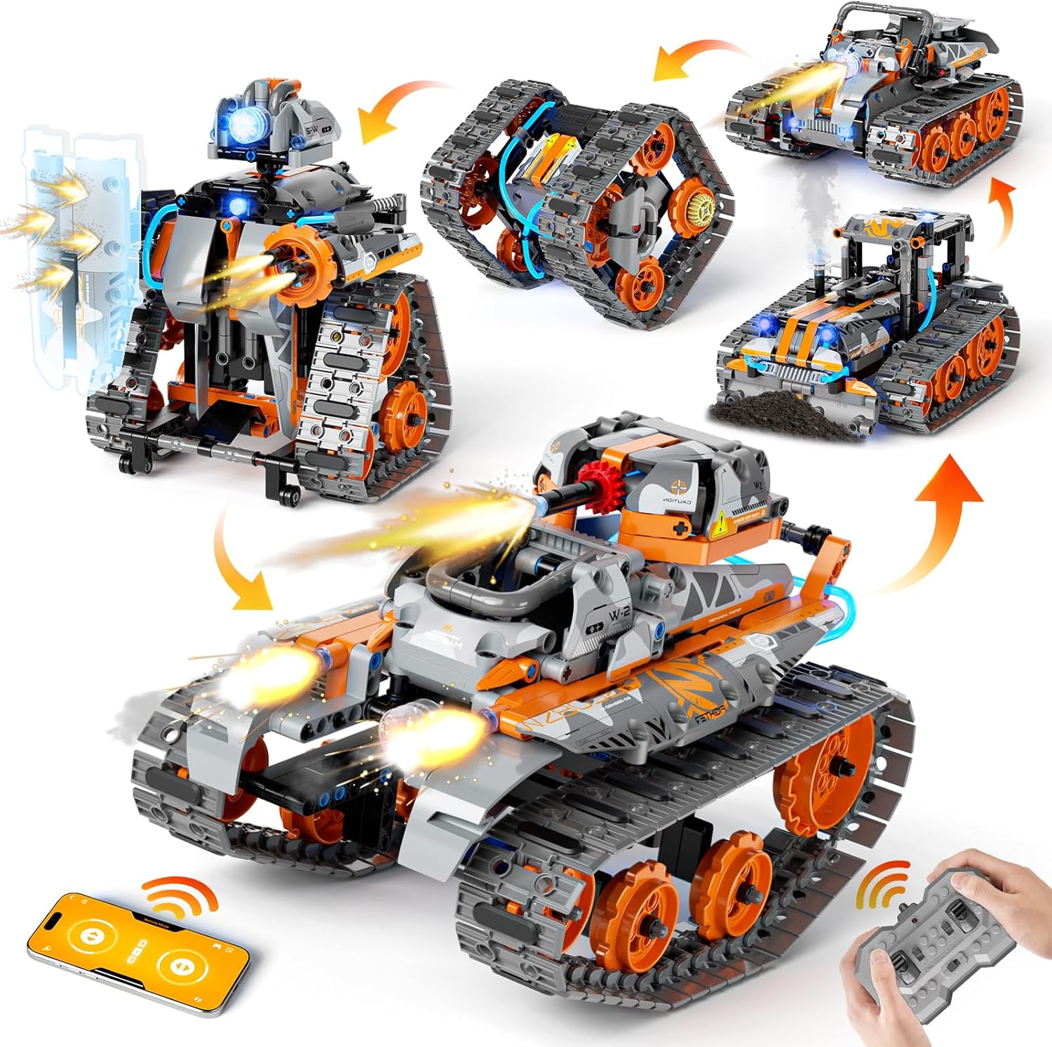 Best STEM Building Toys for Boys 6-12, Special 5in1 Remote-Controlled Building S...
