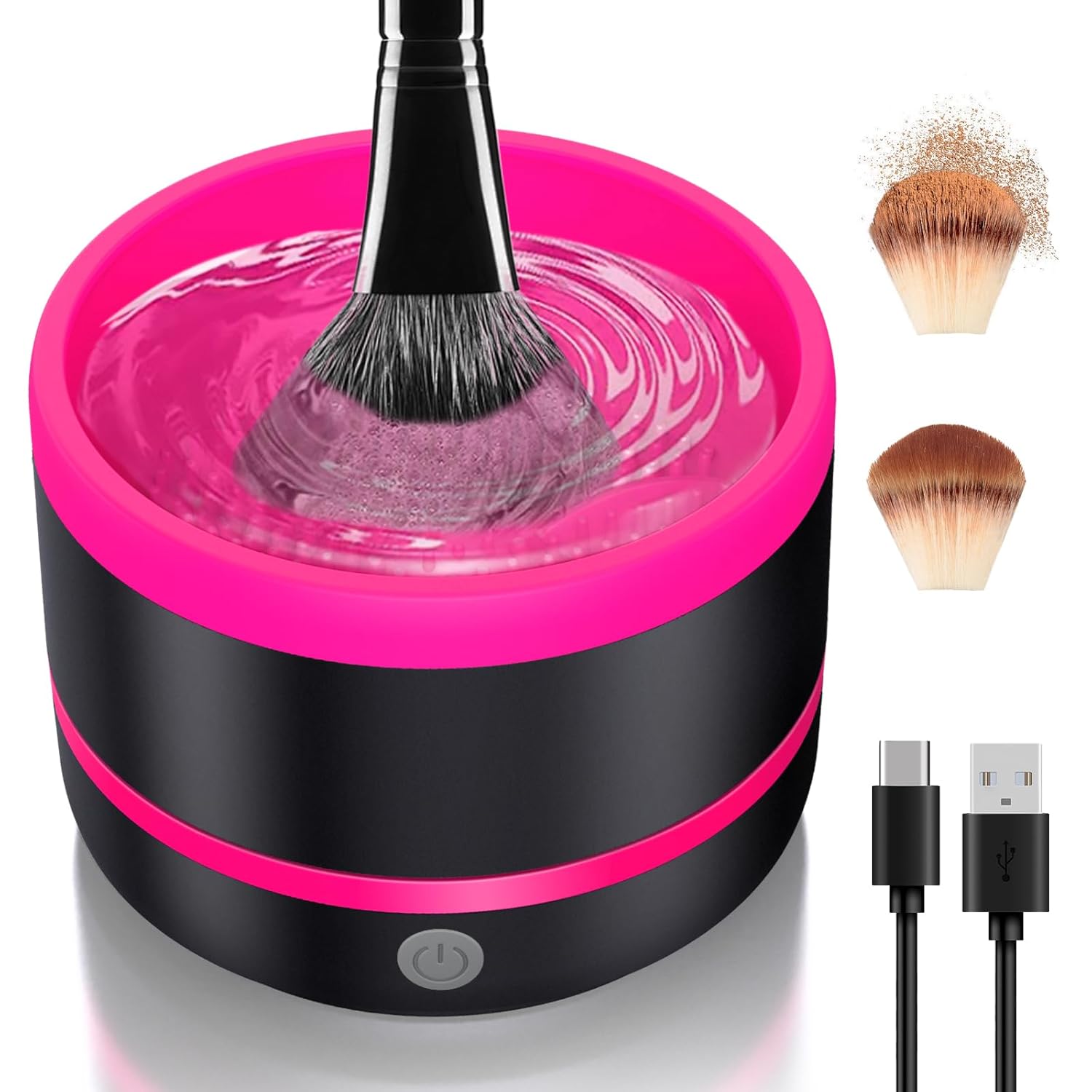 Upgraded Electric Makeup Brush Cleaner Machine,Makeup Brush Cleaner Tools USB Co...
