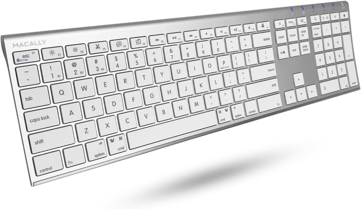Macally Bluetooth Keyboard for Mac, Compatible Apple Keyboard Wireless with Nume...
