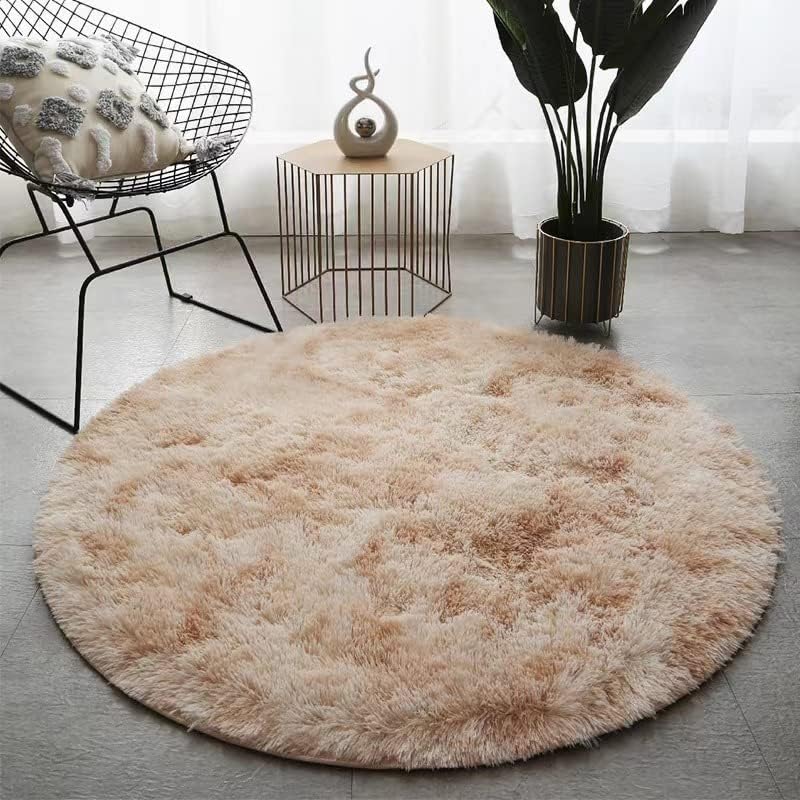 twirush Round Rugs Soft Area Rug Fluffy Shaggy Rugs Bottom Non Slip Rug Washable...