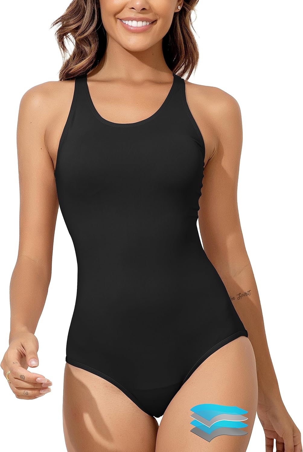 Beautikini Period Swimwear Women's One Piece Leak Proof Menstrual Bathing Suit R...