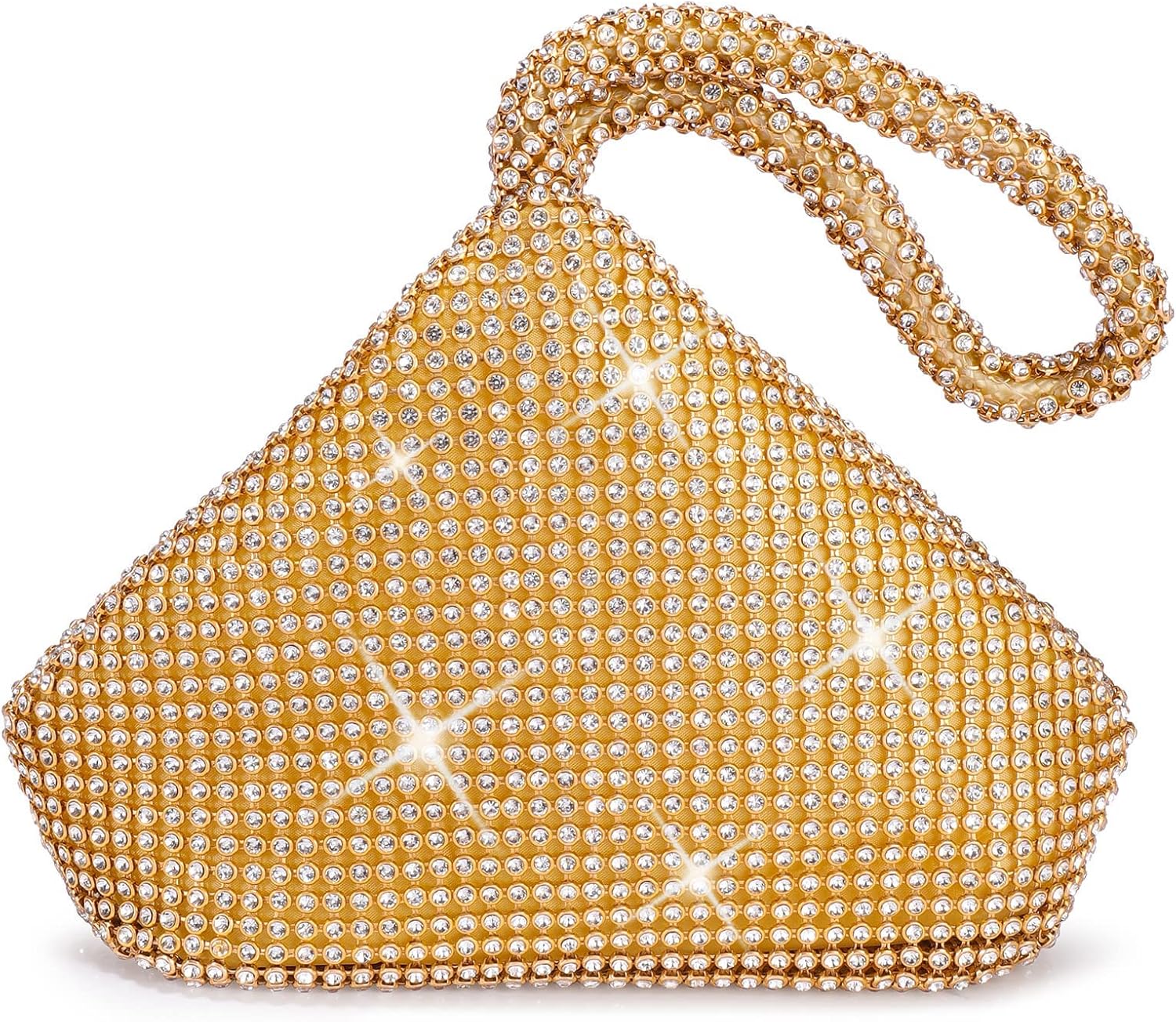 J&G dreieckige Rhinestone Strass Damen Unterarmtasche Abendhandtasche Party Tasc...