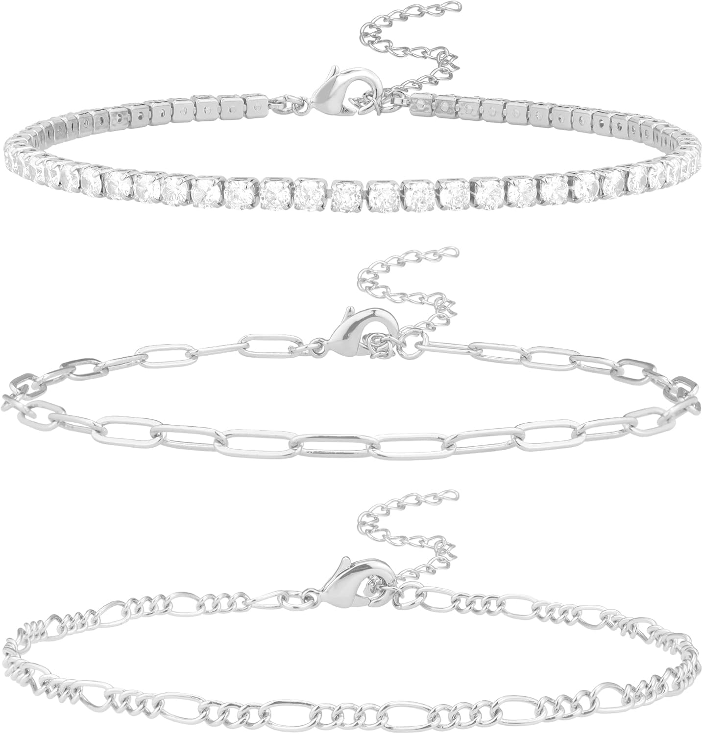 Ankle Bracelets for Women Girls 14K Gold Plated/Sterling Silver Plated Anklet Br...
