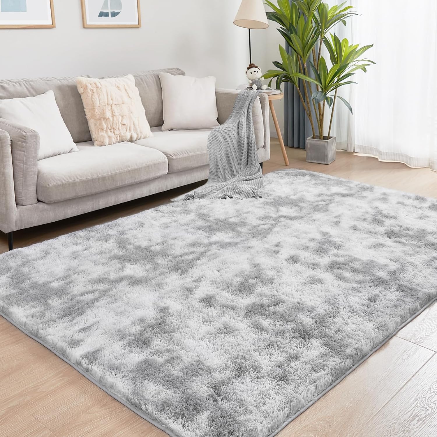8x10 Fluffy Rugs for Living Room, Ultra Soft Plush Area Rug for Bedroom, Anti-Sk...