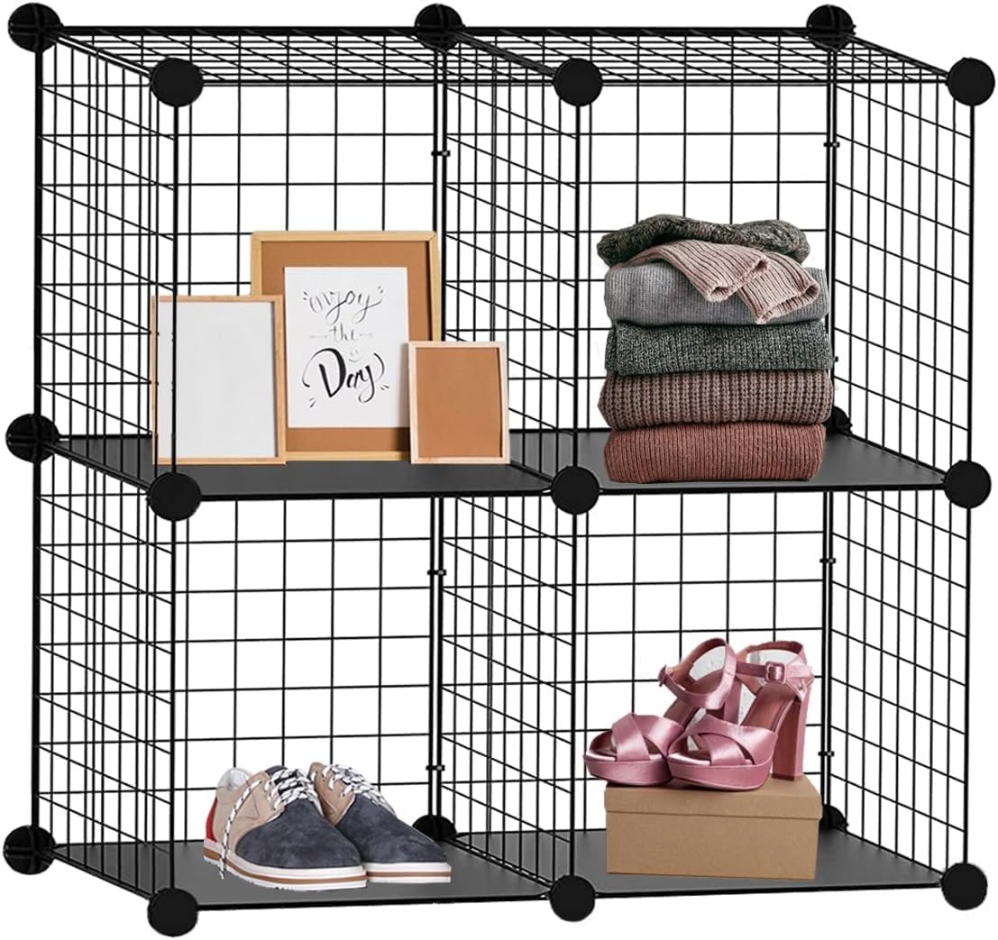 Best Knight 4 Cube Storage Rack, Special Interlocking Storage Solution, Innovati...