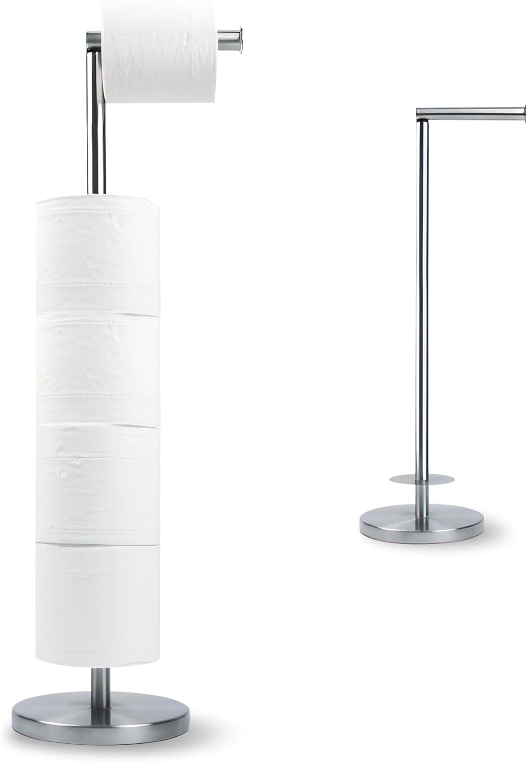 EcoNour Toilet Roll Holder Free Standing | Folding Paper Roll Holder | Stainless...