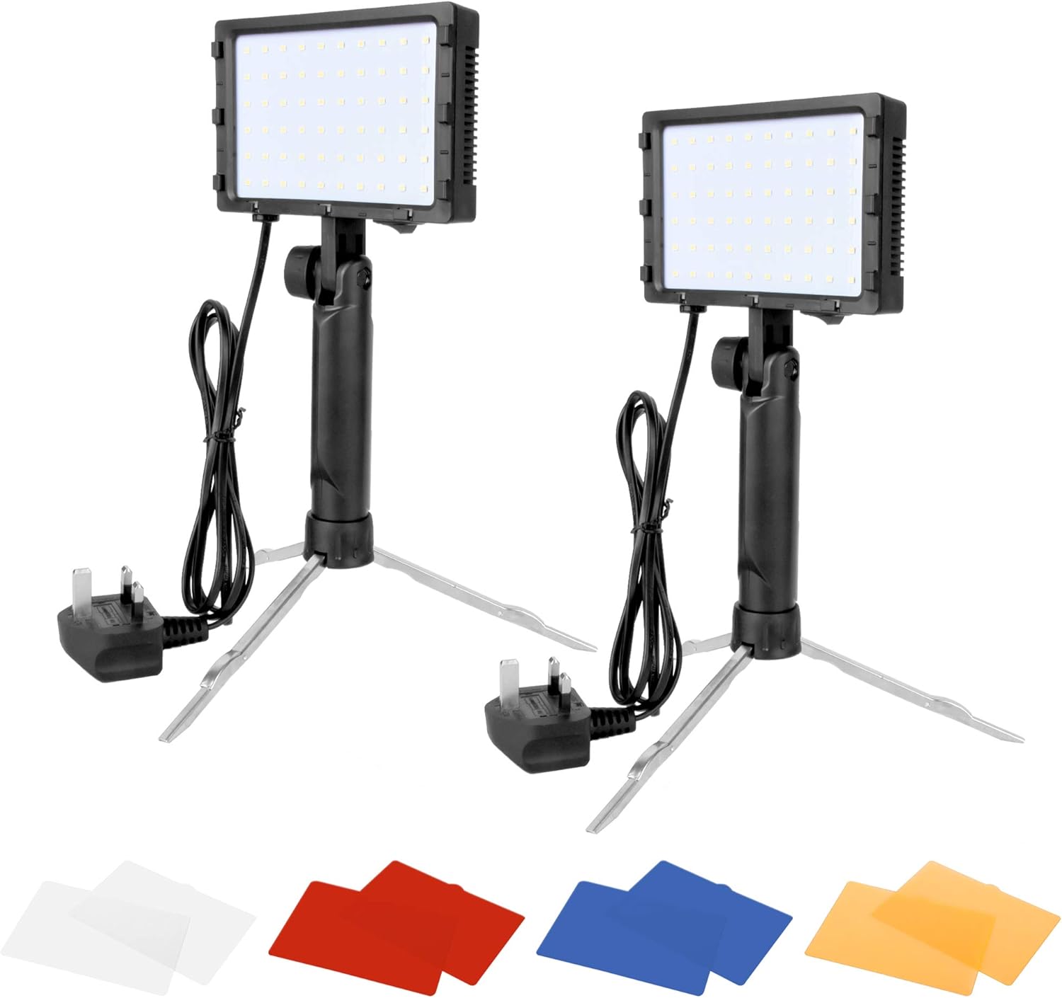 EMART LED Video Light 2 Pack, Portable 60 LED 5500K Continuous Photography Light...