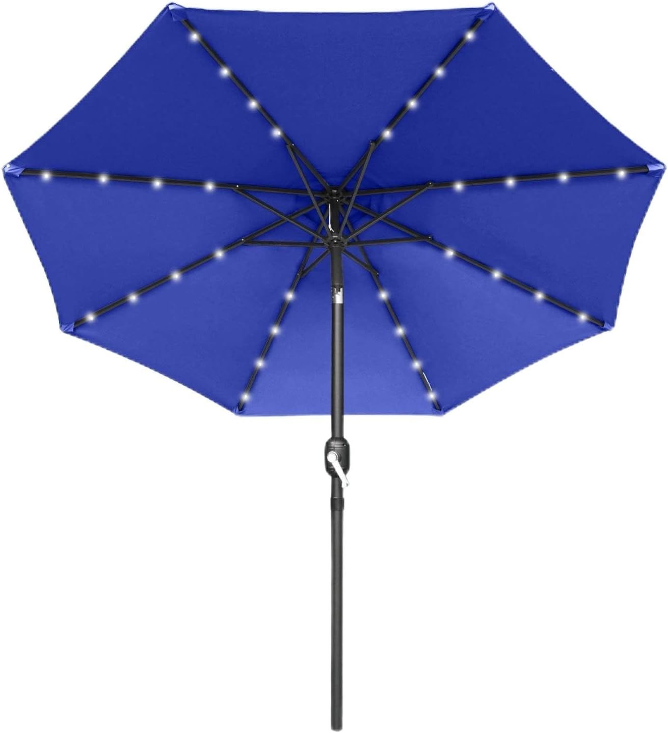 MasterCanopy Patio Umbrella with 32 Solar LED Lights -8 Ribs(2.7M,Royal Blue) 2....