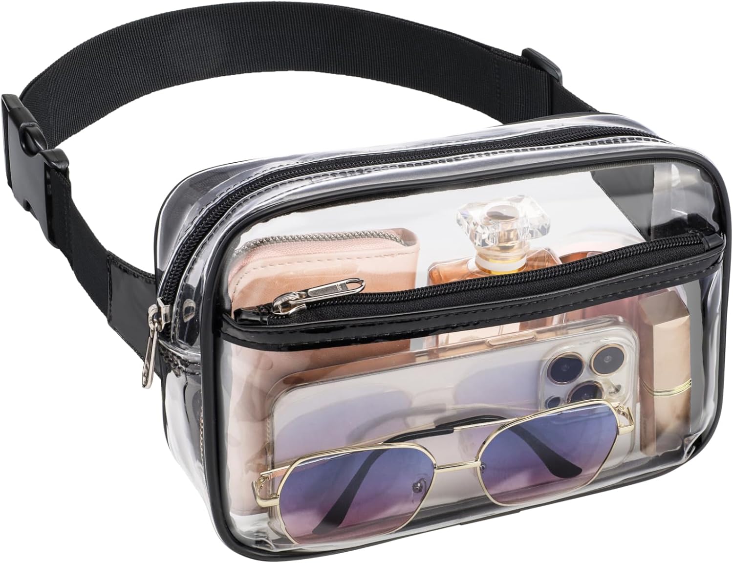 Veckle Clear Belt Bag - Clear Fanny Pack Stadium Approved for Women Large Transp...