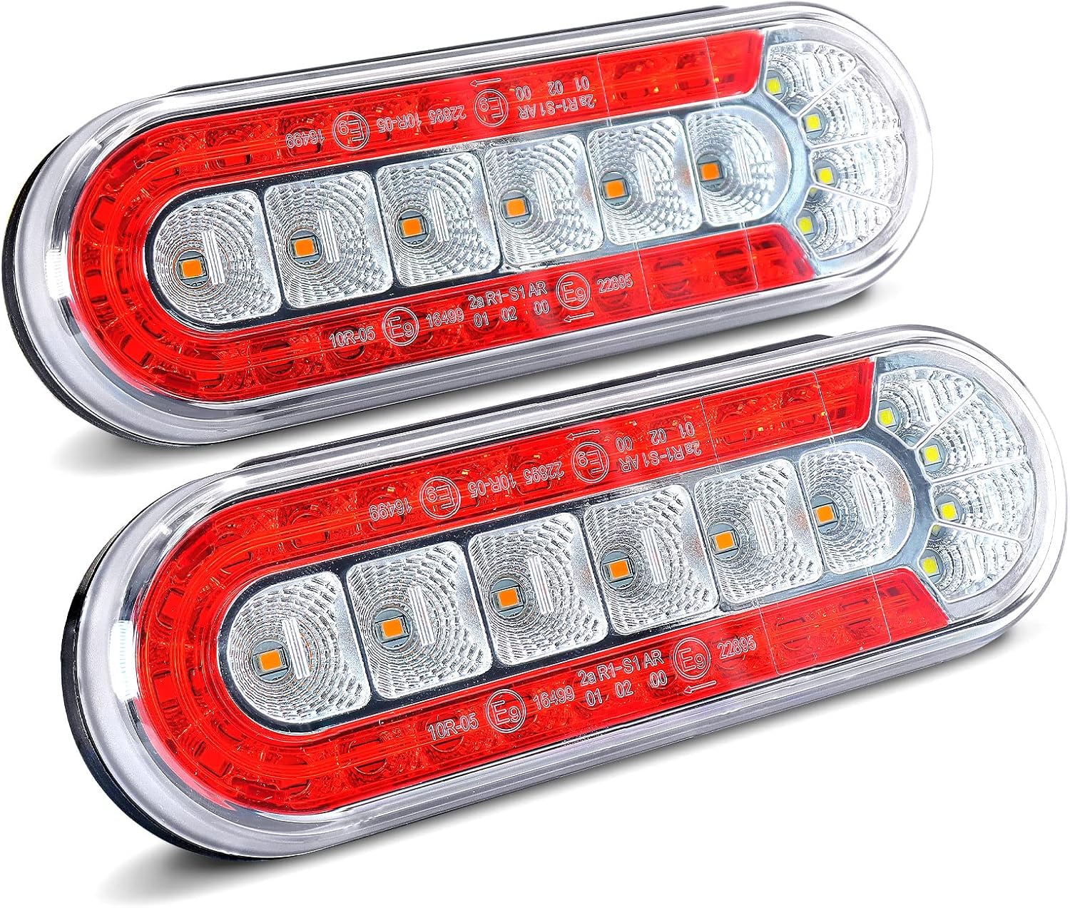 Agrieyes 6 Inch Oval LED Trailer Lights, Submersible Boat Trailer Light, with Br...