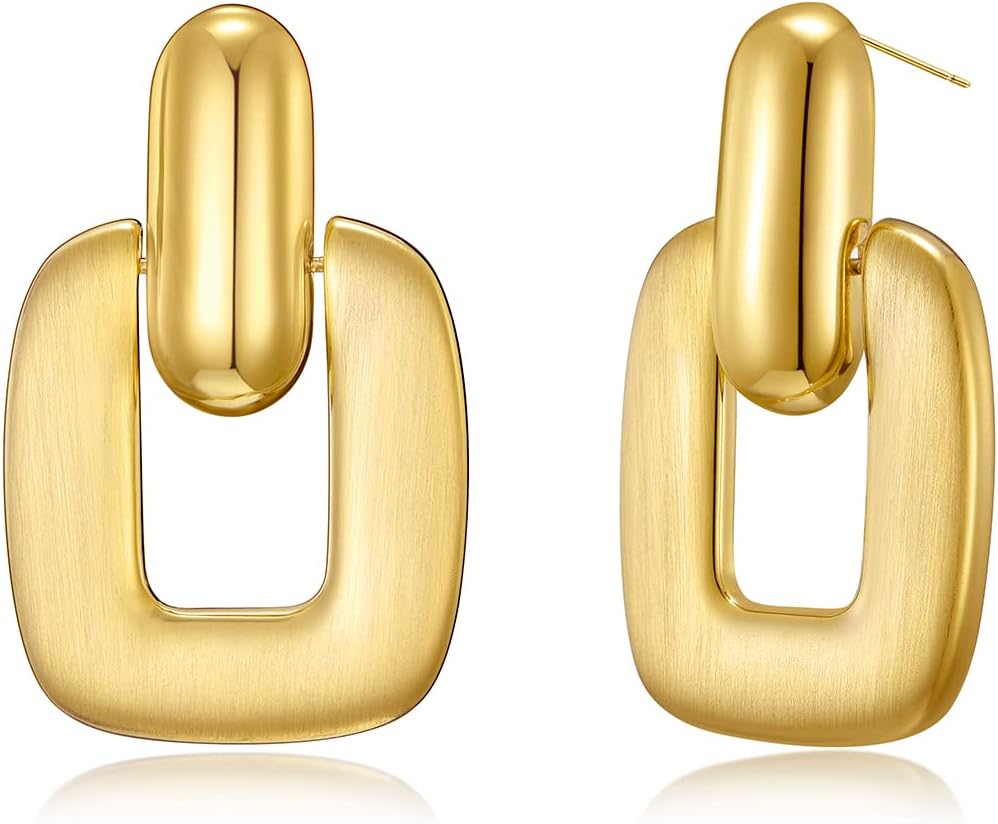 Gold Silver Hoop Dangle Earrings For Women Statement Retro Earrings Multiple Sty...