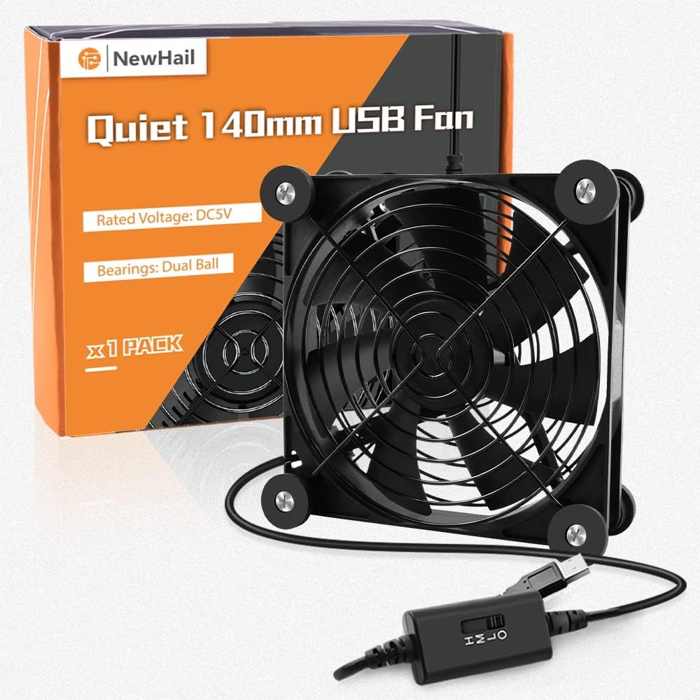 Best NewHail Mini Fan, Special Computer Fan with Multi-speed Control, Innovative...