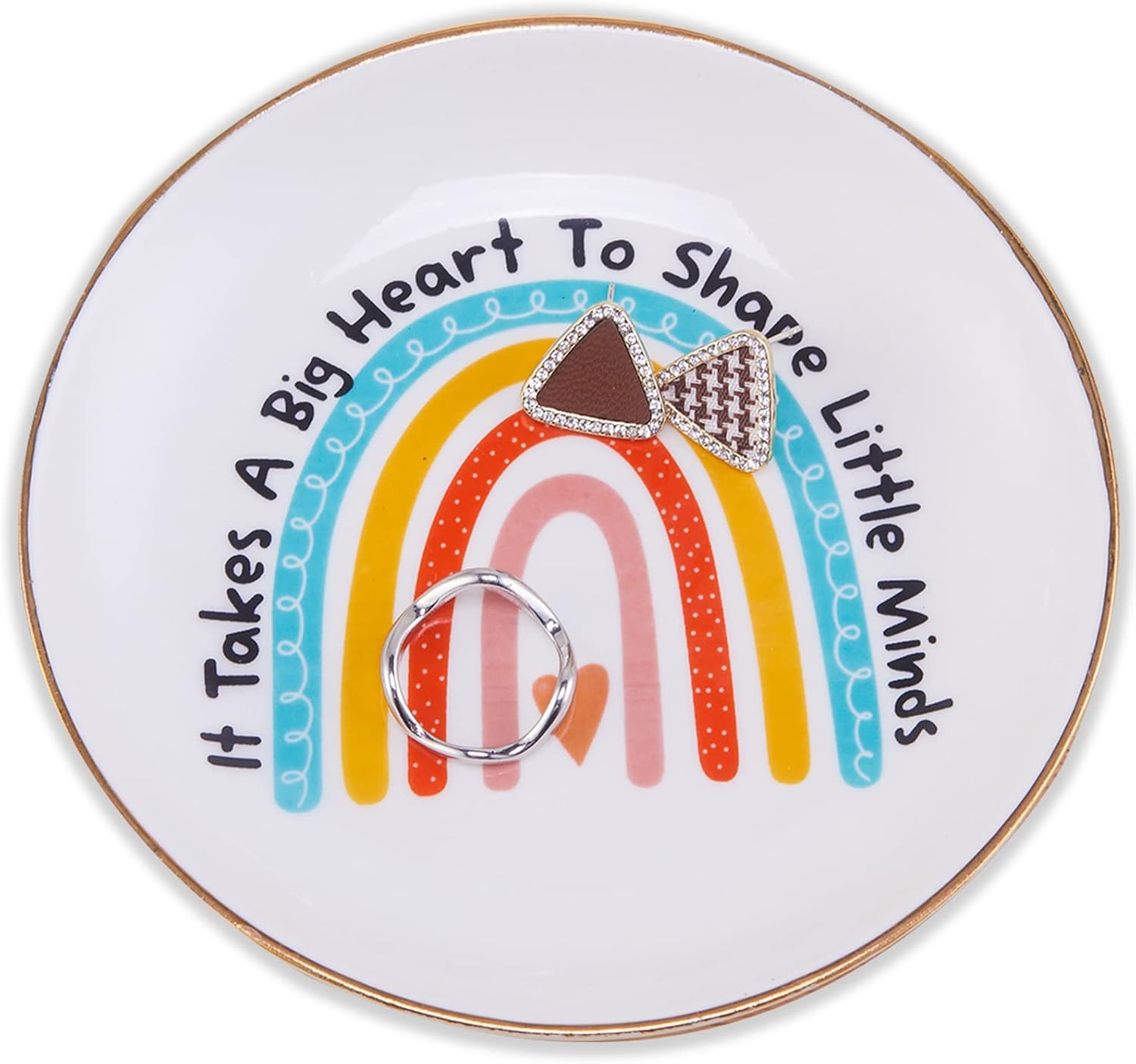 Titanape Teacher Gifts for Women Rainbow Trinket Dish, Teacher Appreciation Gift...