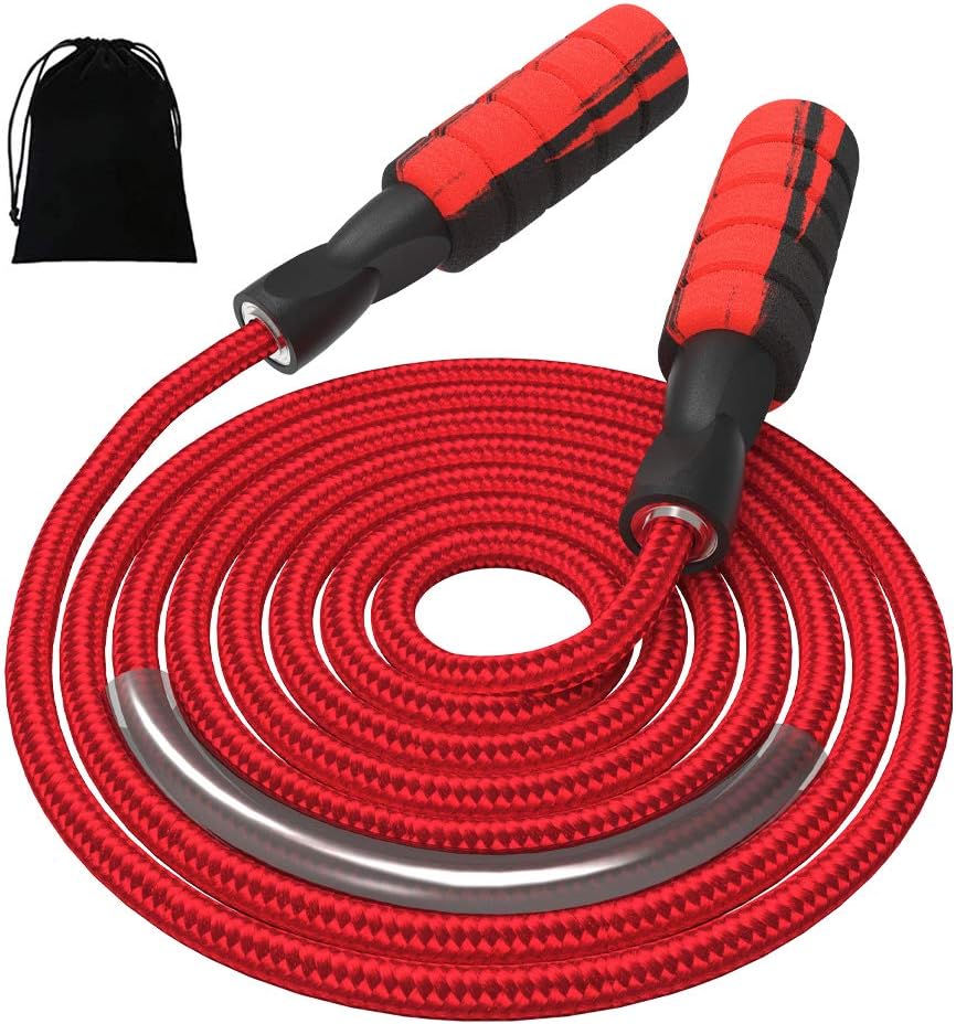 FITMYFAVO Jump Rope Cotton Adjustable Skipping Wei...