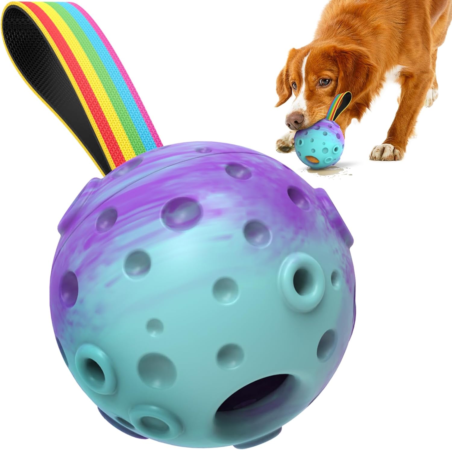 Best HETOO Interactive Dog Toys, Special Natural Rubber Dog Balls, Innovative Do...