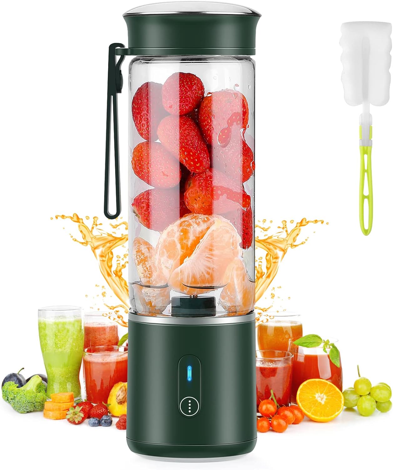 Portable Blender, BlumWay 7.4V 6 Blades Motor Mini Hand Blender 400ML Baby Food...