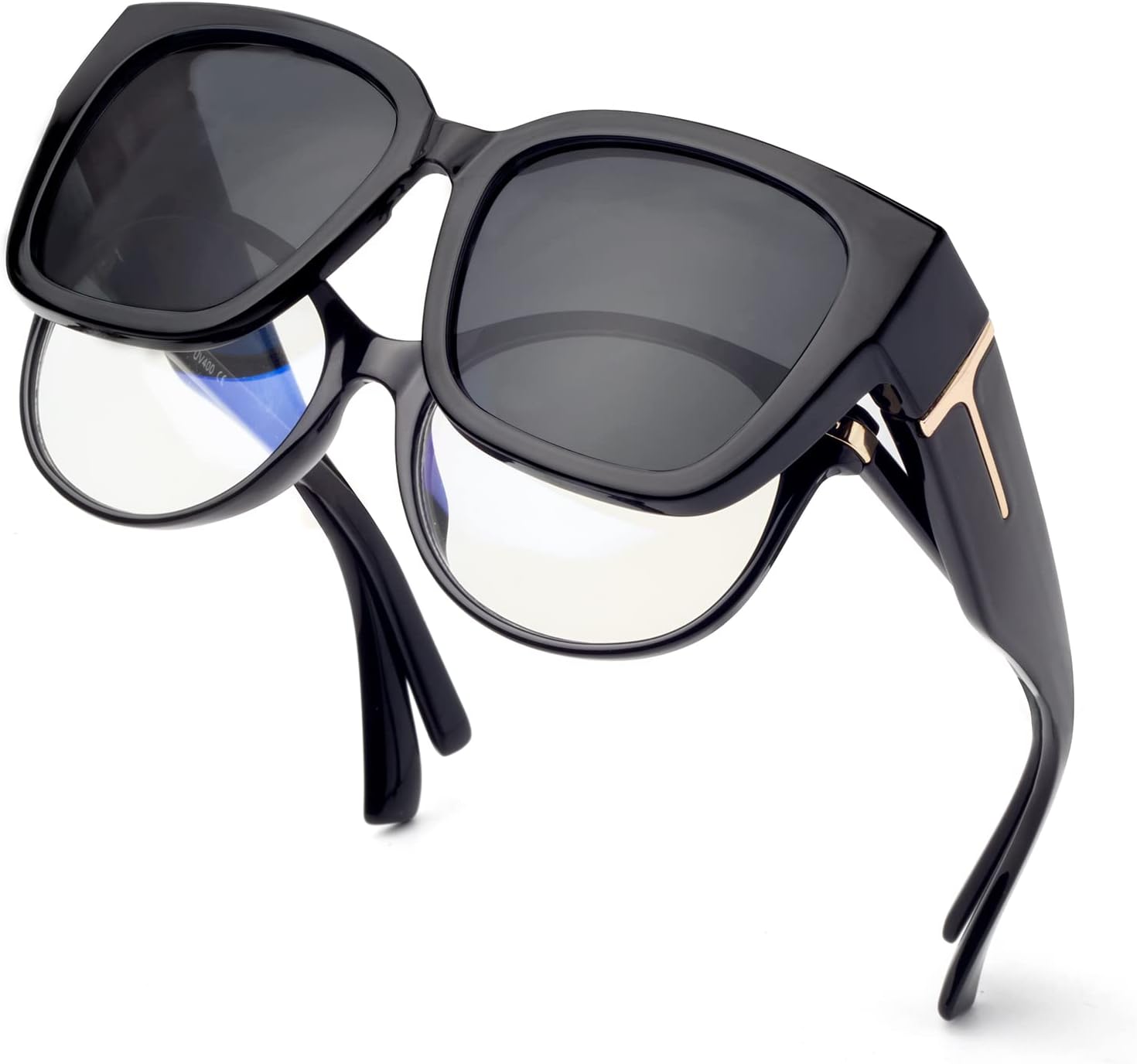 Face Shadow Polarized Sunglasses Over Glasses Wome...
