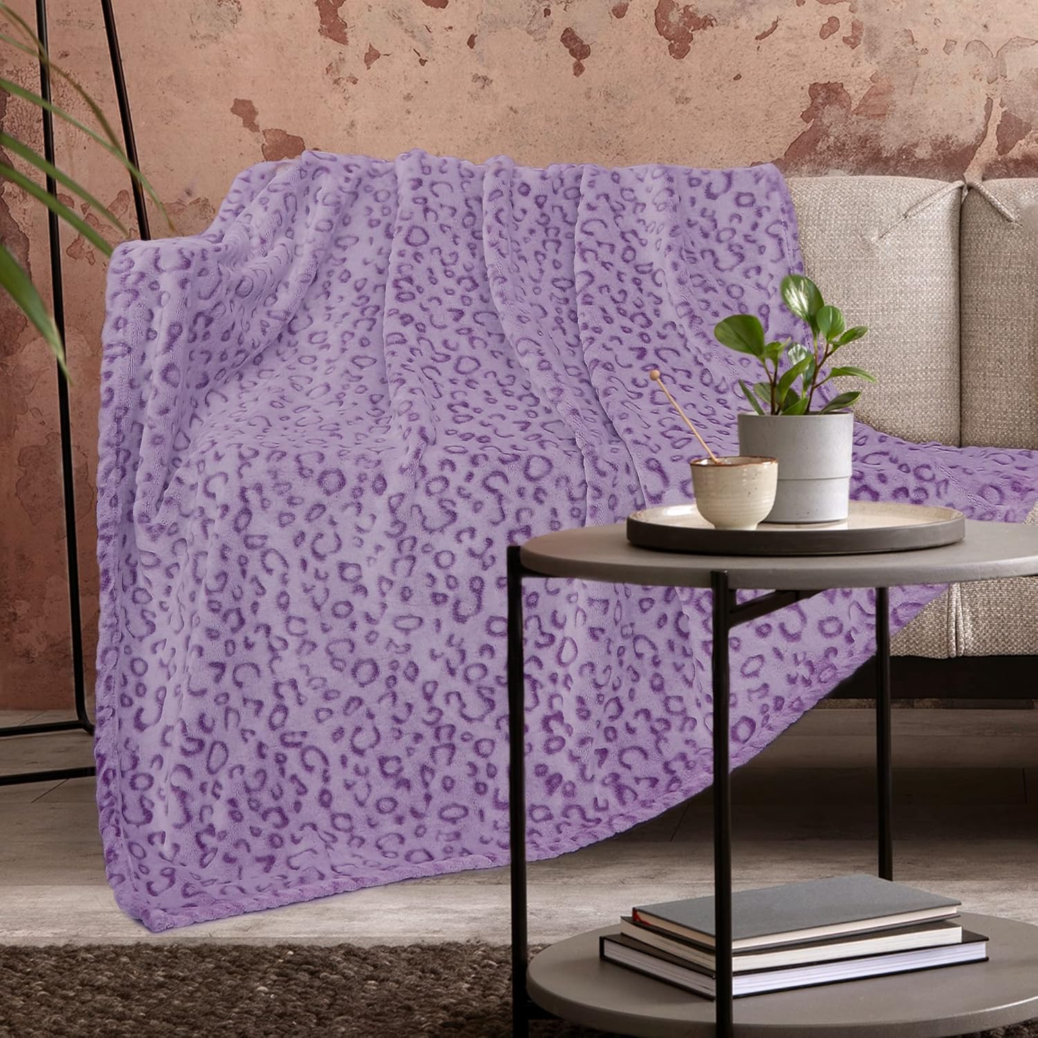 Fleece Blankets Throw Purple Throw Blanket Lightweight Soft Cozy Throw Blanket P...