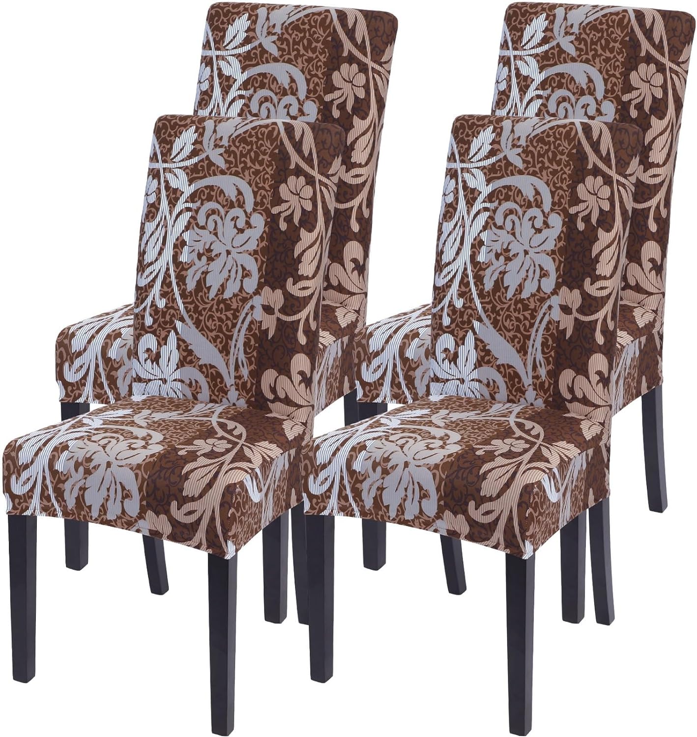 SearchI Dining Room Chair Covers Set of 4, Stretch Printed Parsons Chair Slipcov...