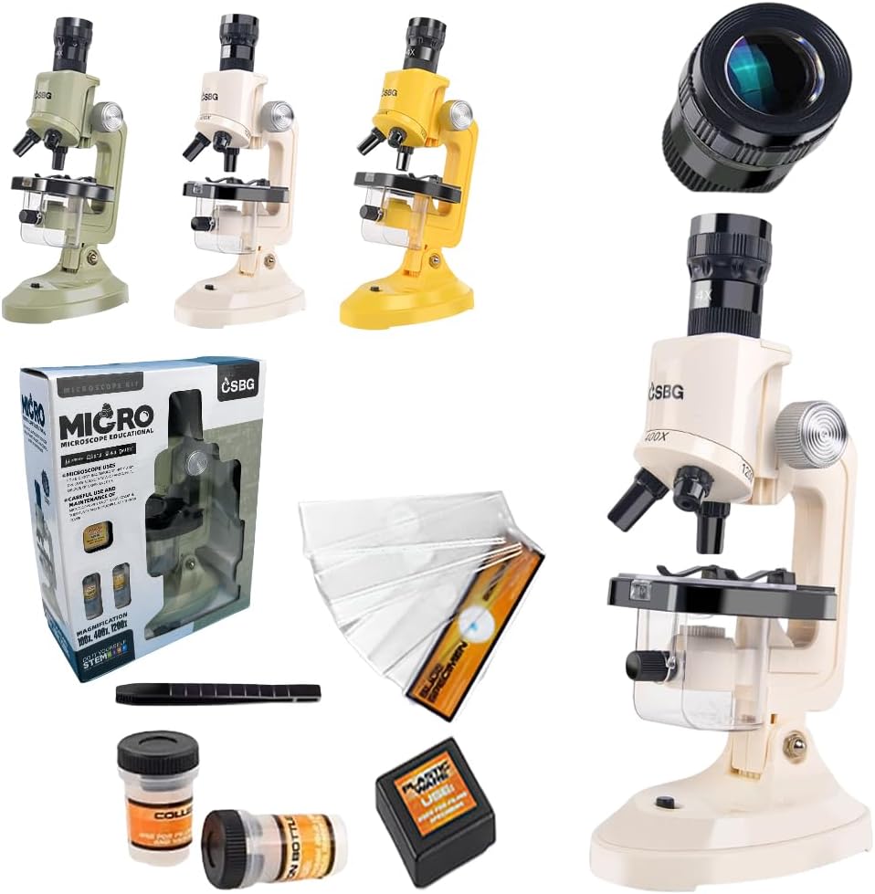 Ninyoon 2023 Large Eyepiece Microscope for Kids - Best Gift Kid Microscope Kit f...