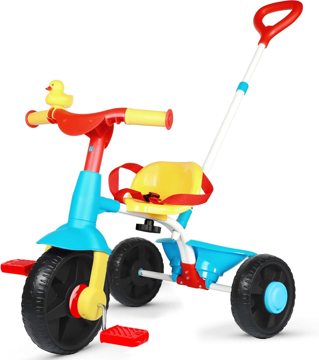 KRIDDO 2 in 1 Kids Tricycles Age 18 Month to 3 Years, EVA Wheels Upgraded, Gift...