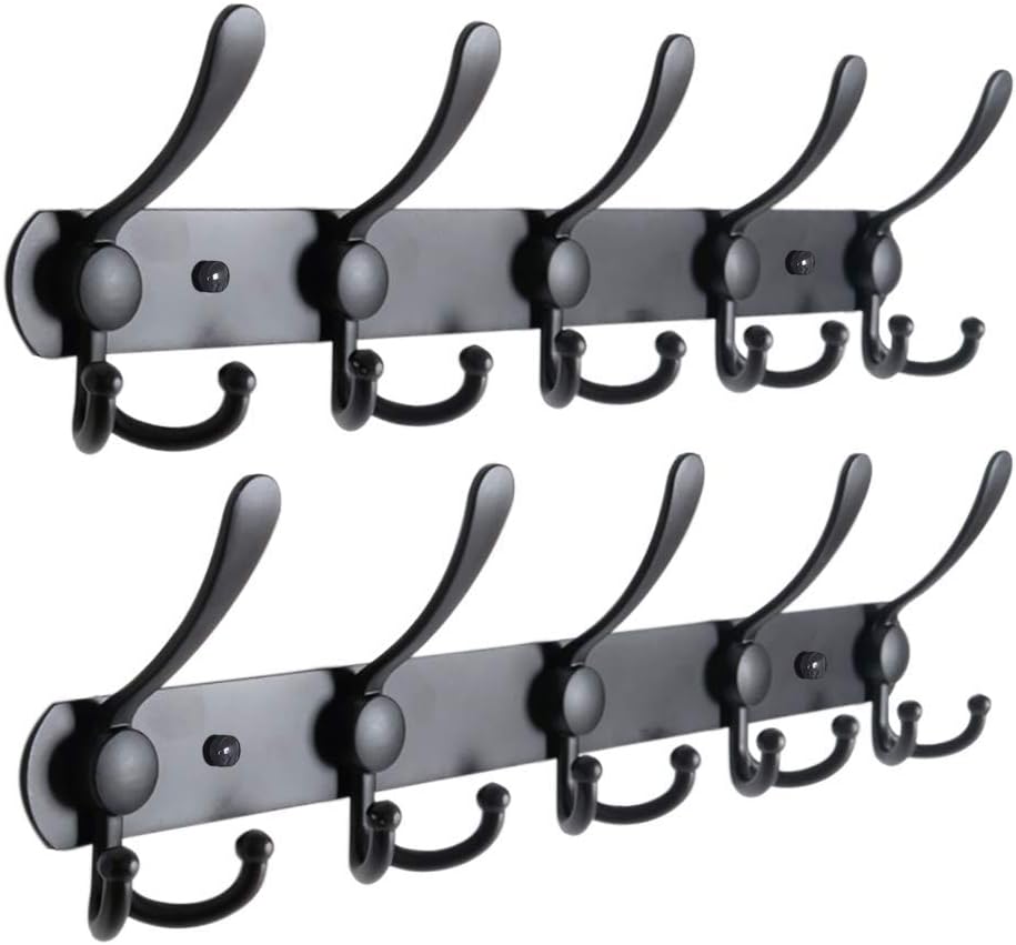 Encozy Coat Hooks, Coat Rack, Coat Hooks Wall Mounted, Stainless Steel Coat Hook...